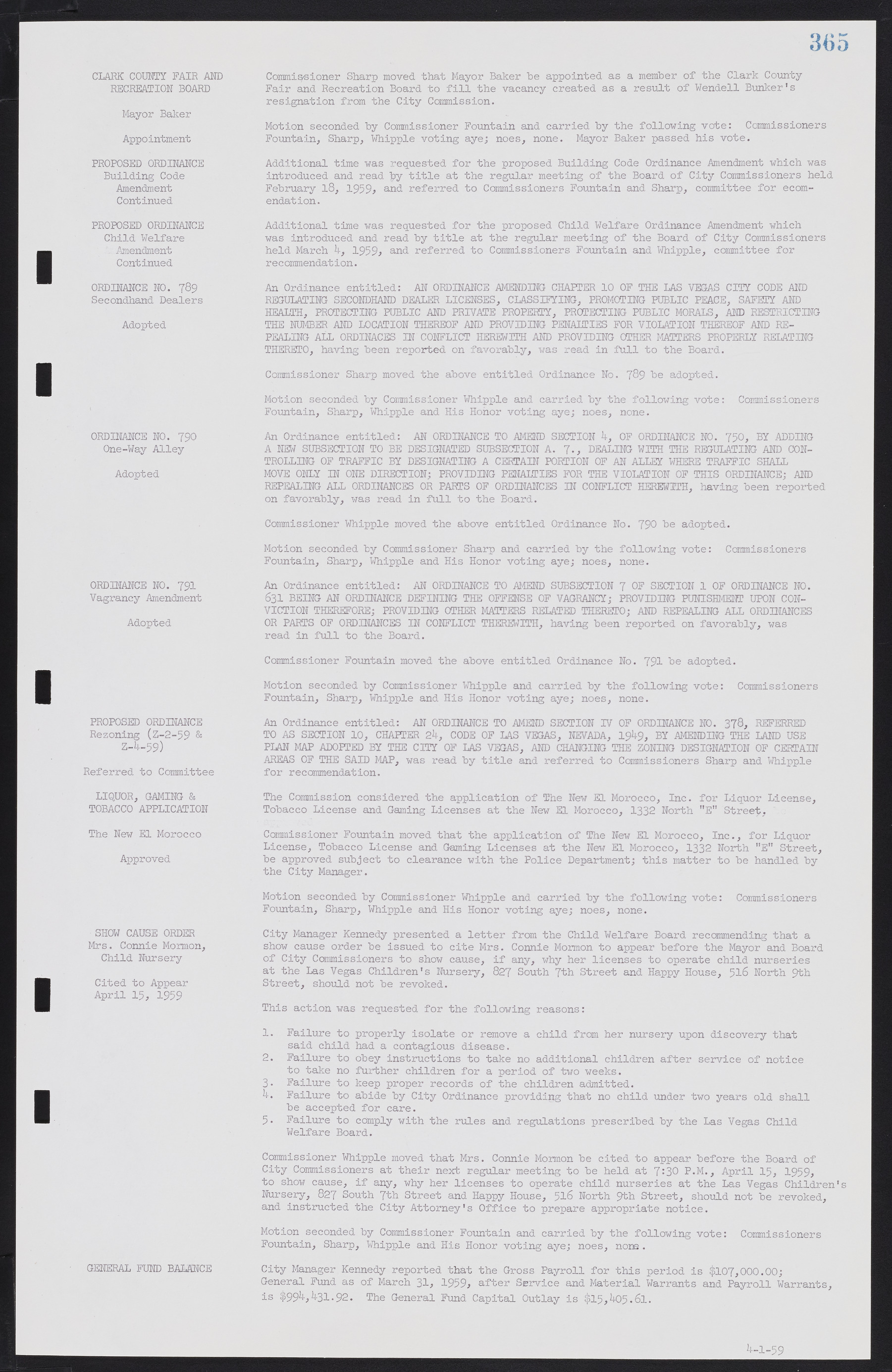 Las Vegas City Commission Minutes, November 20, 1957 to December 2, 1959, lvc000011-401