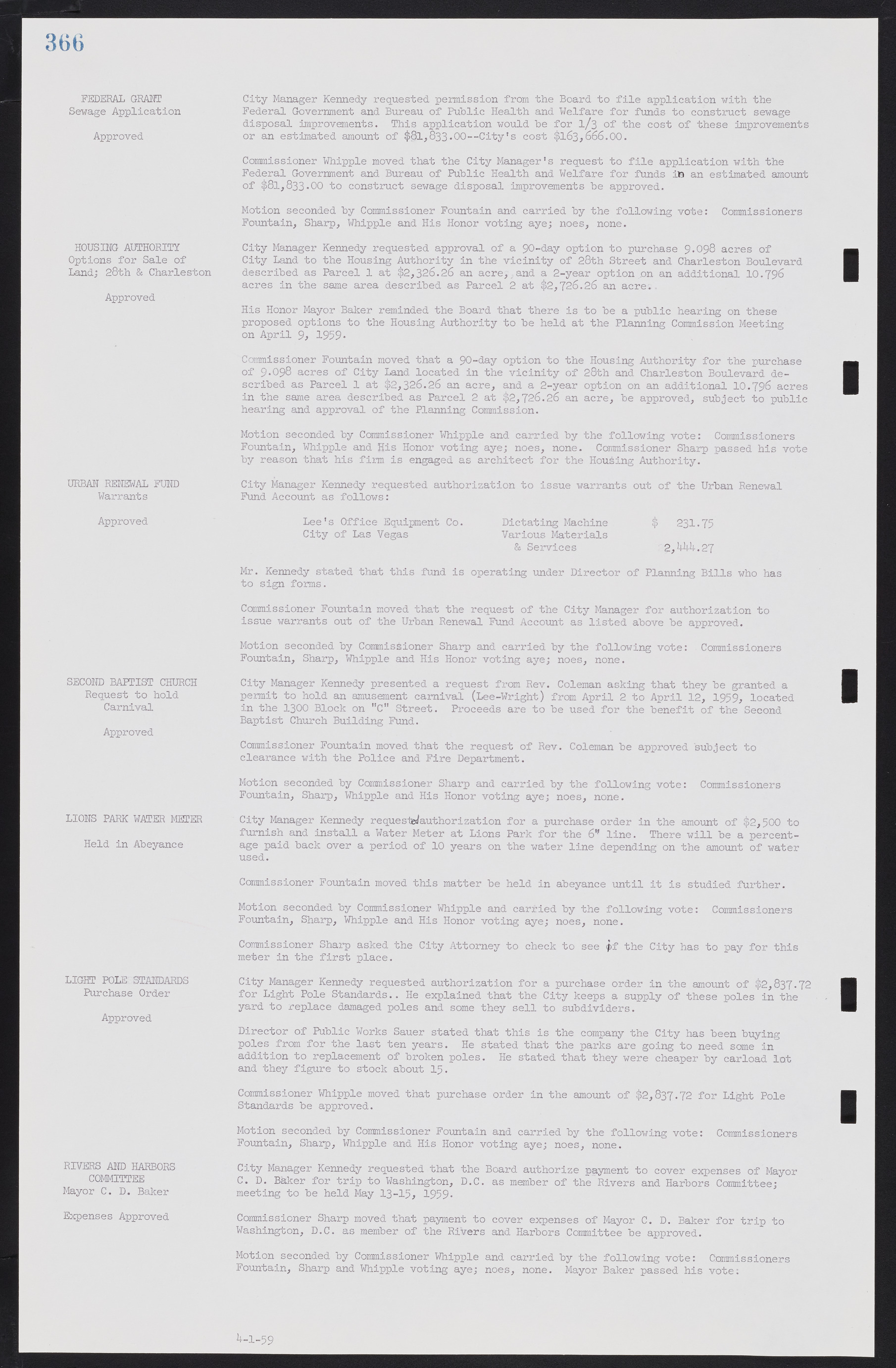 Las Vegas City Commission Minutes, November 20, 1957 to December 2, 1959, lvc000011-402