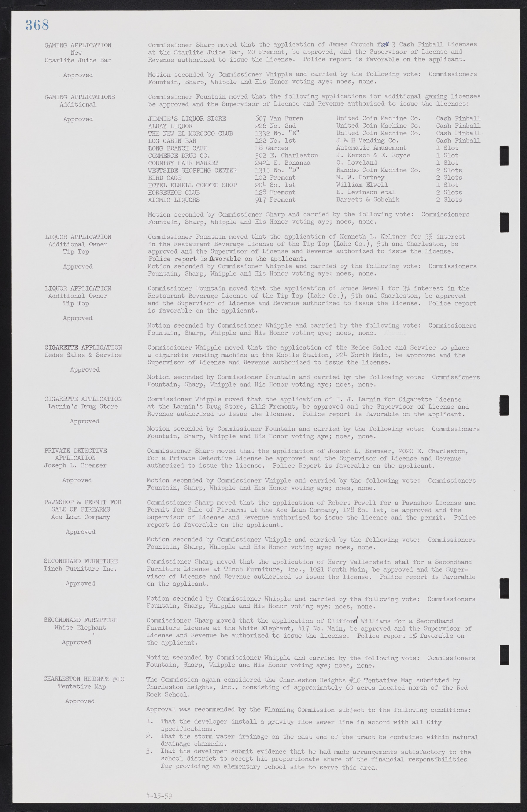 Las Vegas City Commission Minutes, November 20, 1957 to December 2, 1959, lvc000011-404