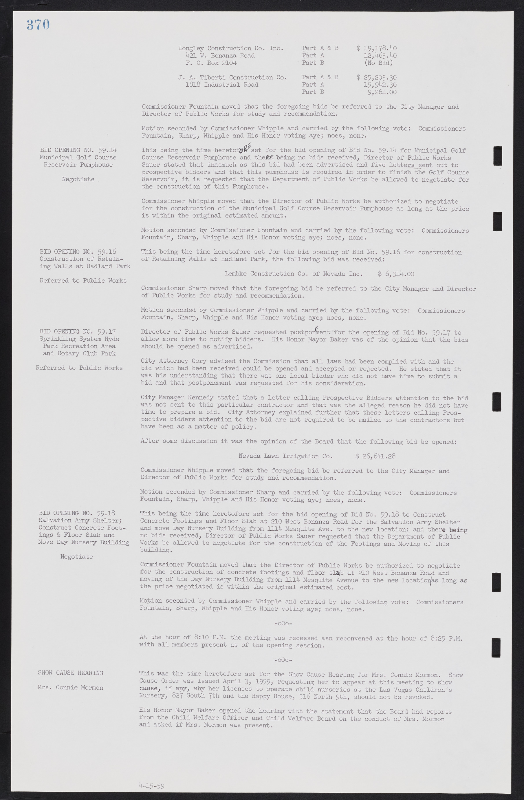 Las Vegas City Commission Minutes, November 20, 1957 to December 2, 1959, lvc000011-406