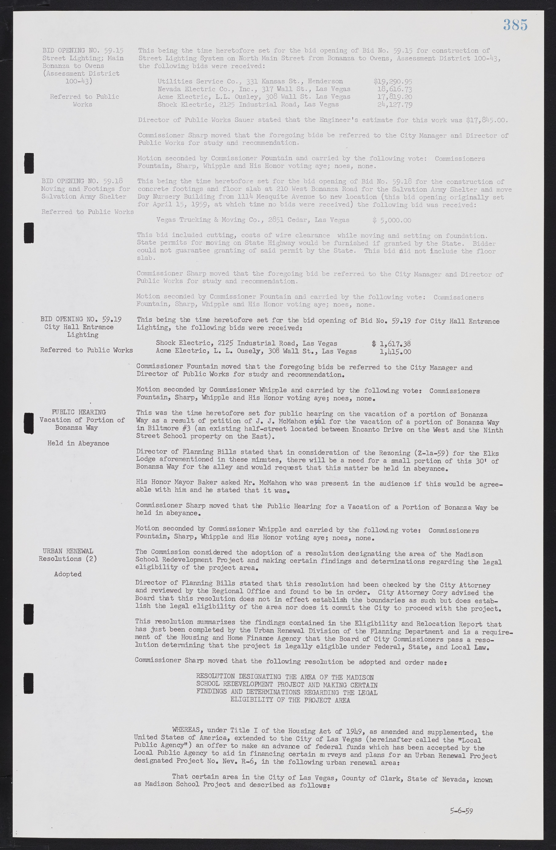 Las Vegas City Commission Minutes, November 20, 1957 to December 2, 1959, lvc000011-421