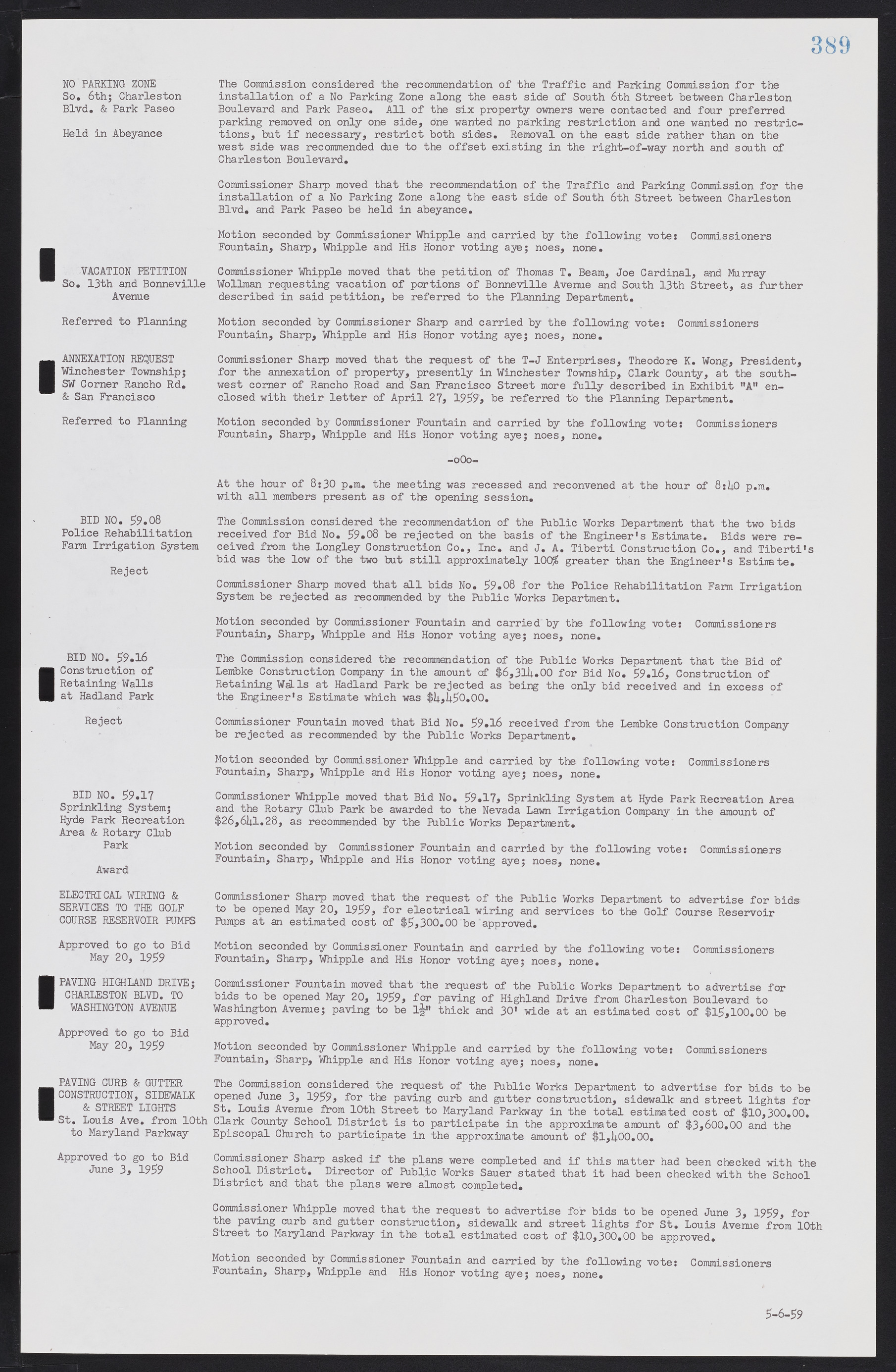 Las Vegas City Commission Minutes, November 20, 1957 to December 2, 1959, lvc000011-425