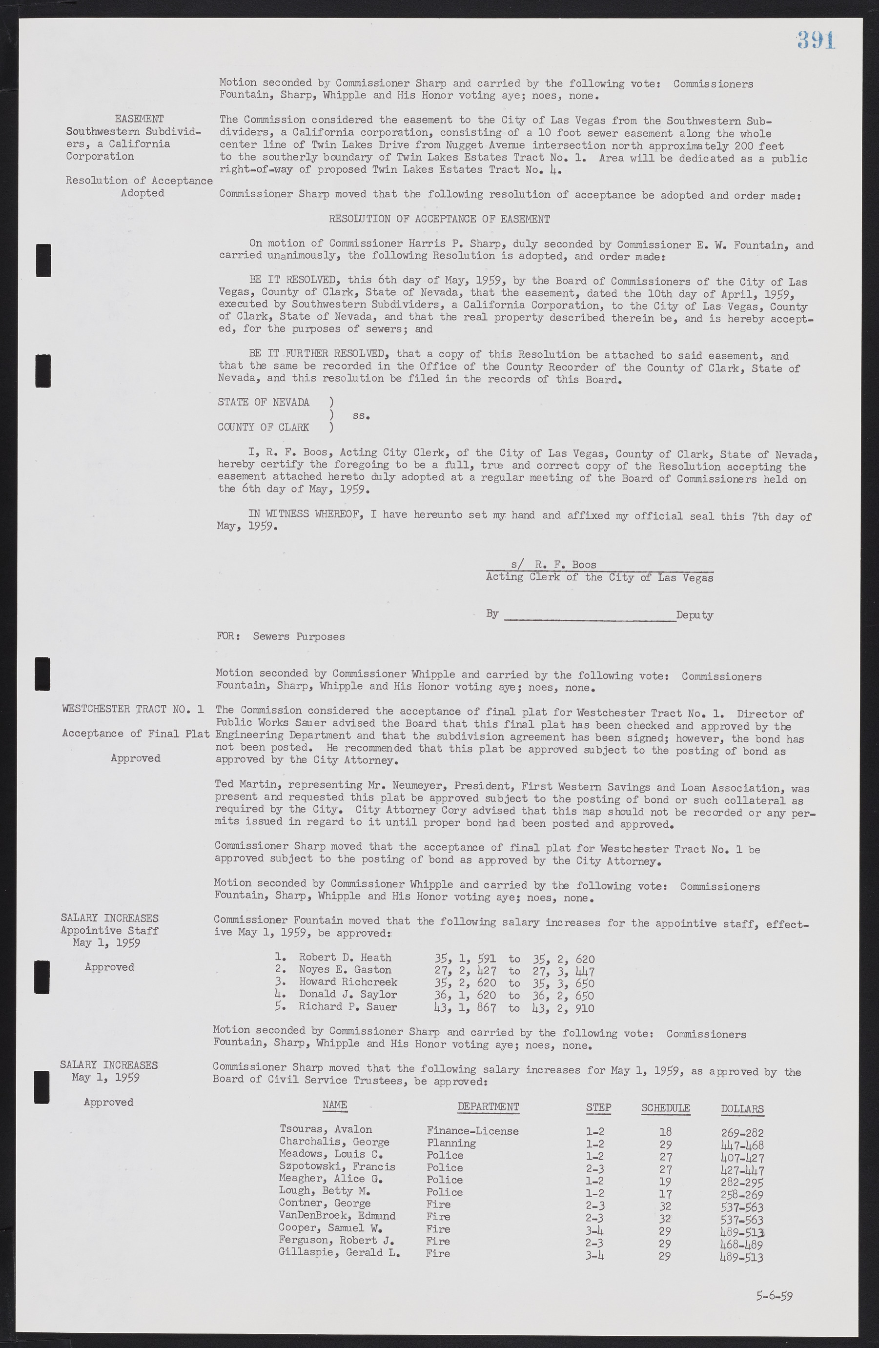 Las Vegas City Commission Minutes, November 20, 1957 to December 2, 1959, lvc000011-427