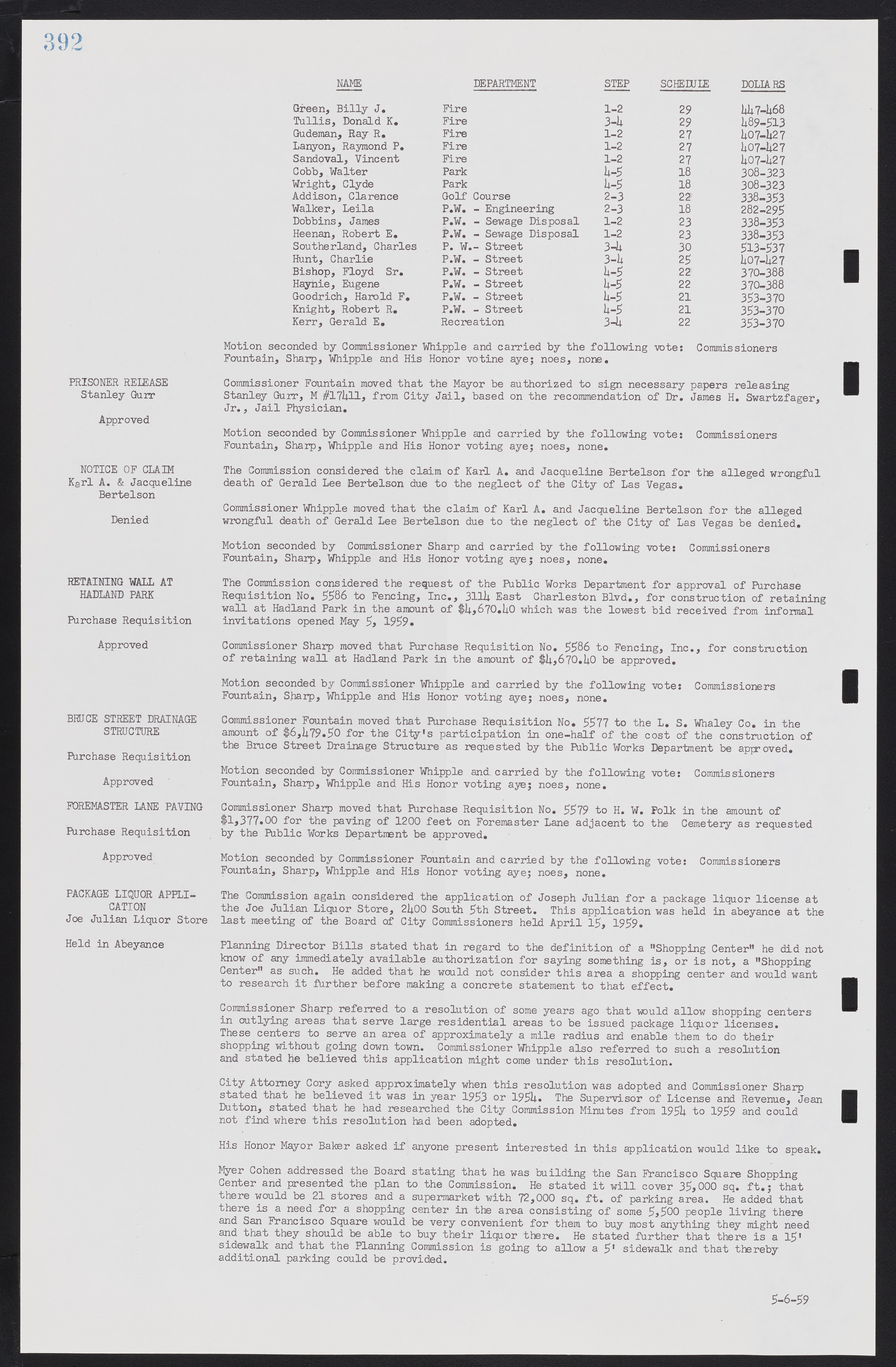 Las Vegas City Commission Minutes, November 20, 1957 to December 2, 1959, lvc000011-428