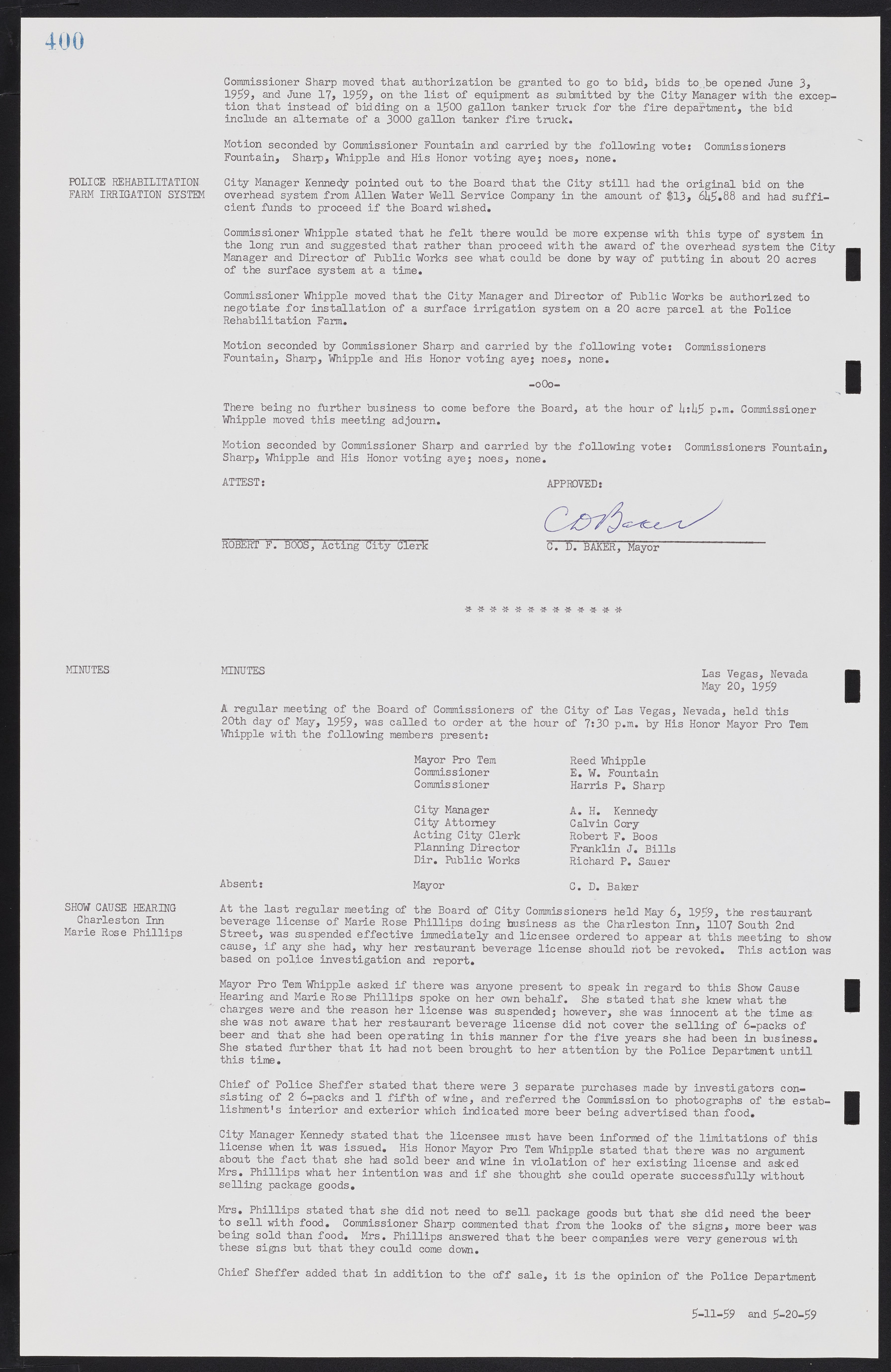 Las Vegas City Commission Minutes, November 20, 1957 to December 2, 1959, lvc000011-436