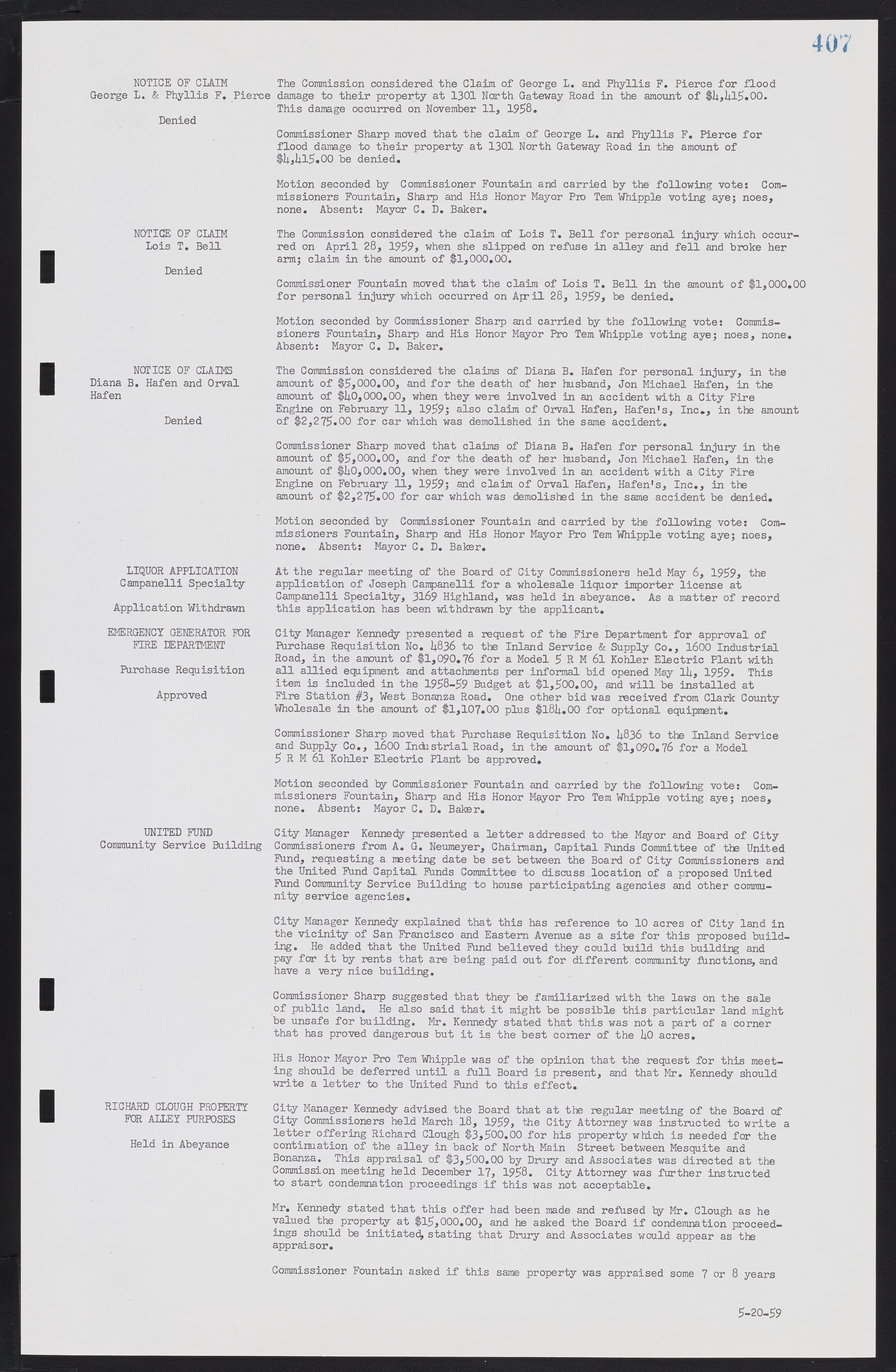 Las Vegas City Commission Minutes, November 20, 1957 to December 2, 1959, lvc000011-443