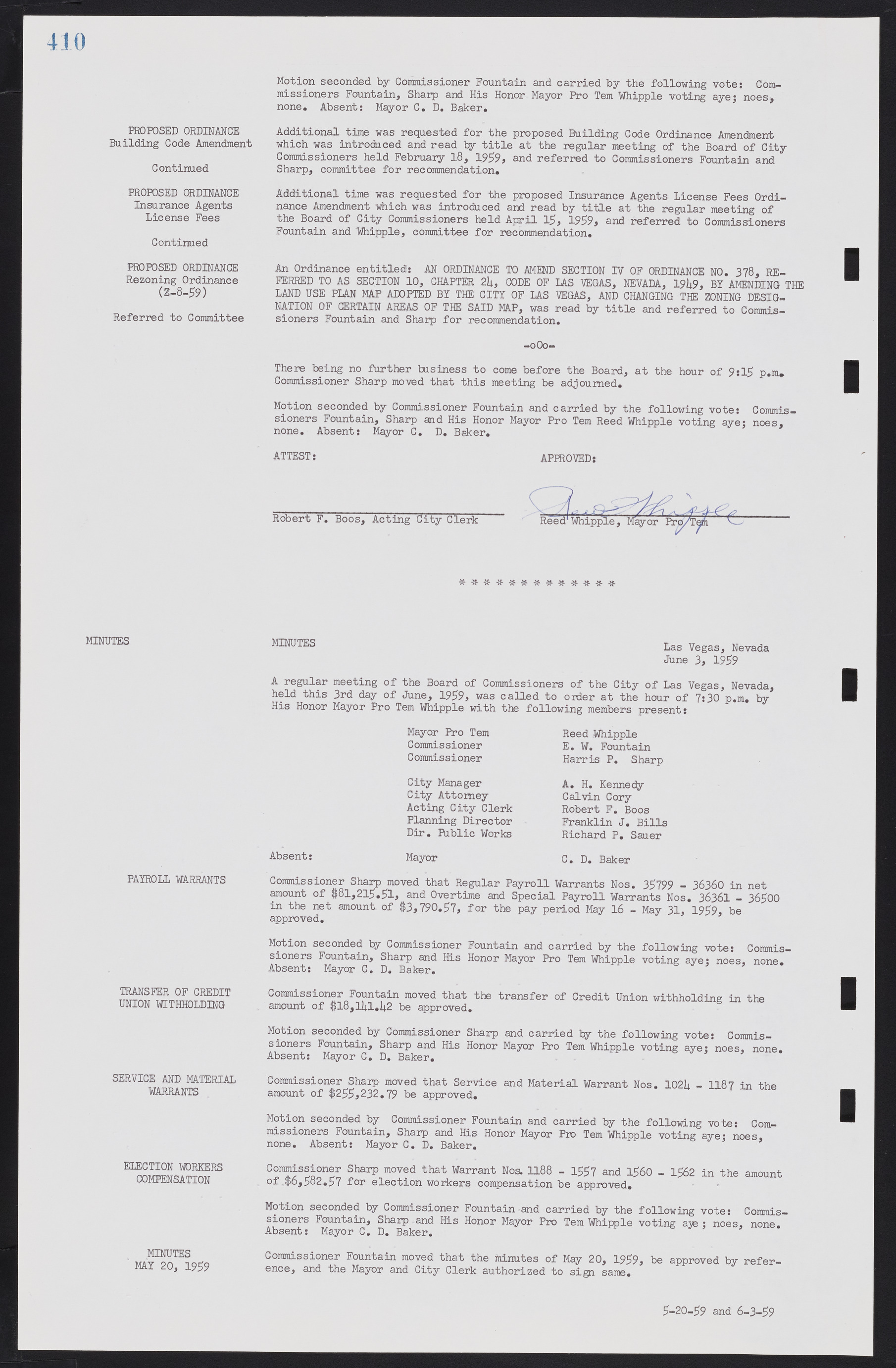 Las Vegas City Commission Minutes, November 20, 1957 to December 2, 1959, lvc000011-446