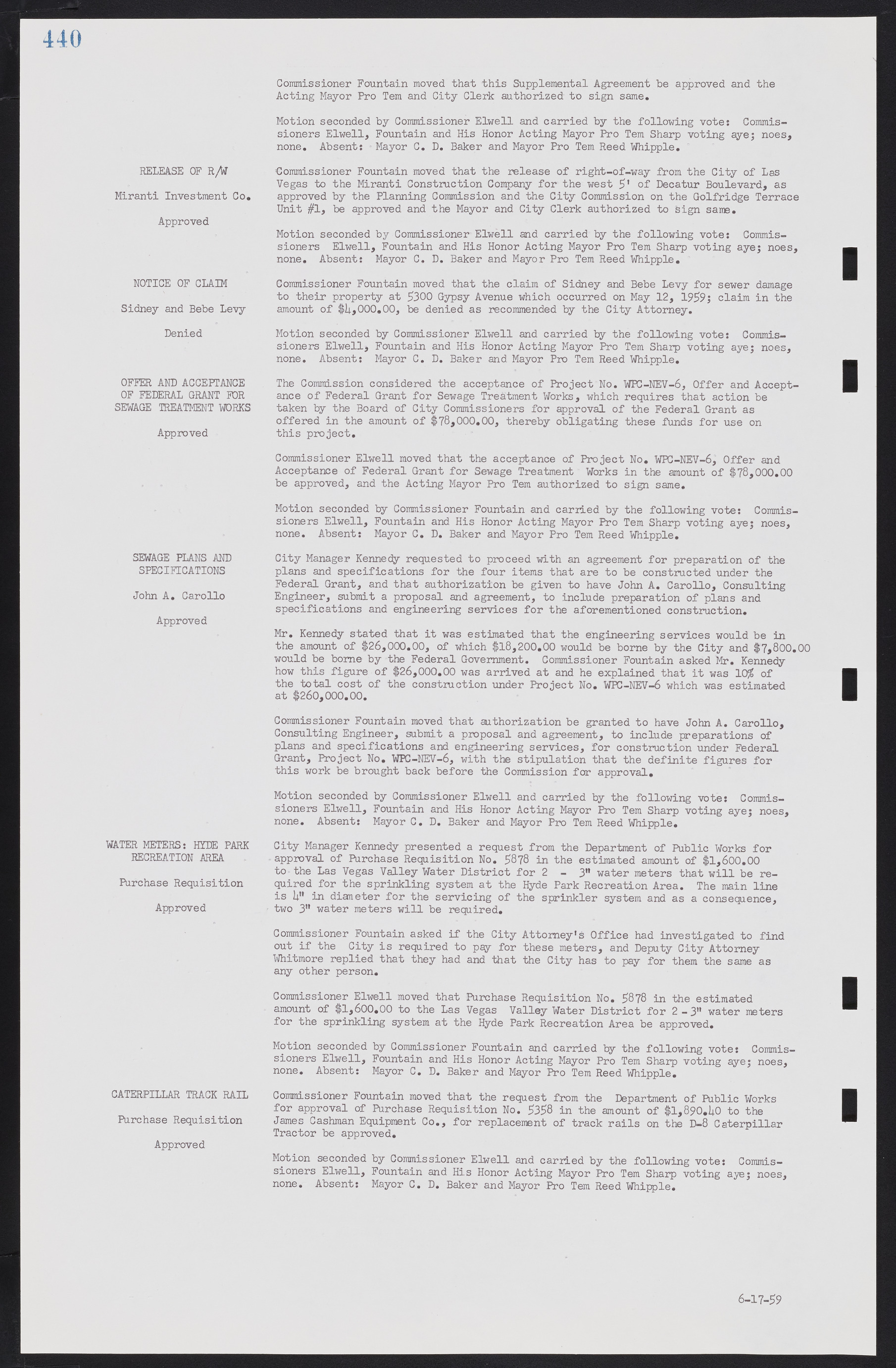 Las Vegas City Commission Minutes, November 20, 1957 to December 2, 1959, lvc000011-476