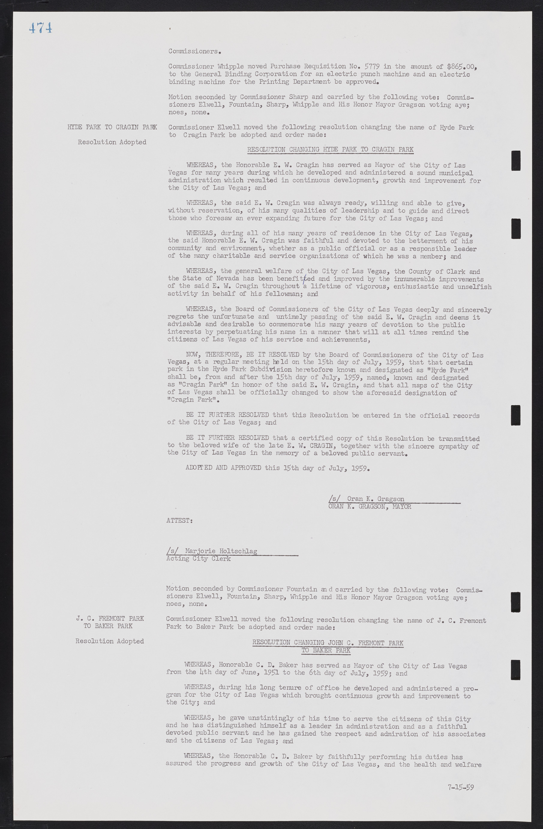 Las Vegas City Commission Minutes, November 20, 1957 to December 2, 1959, lvc000011-510