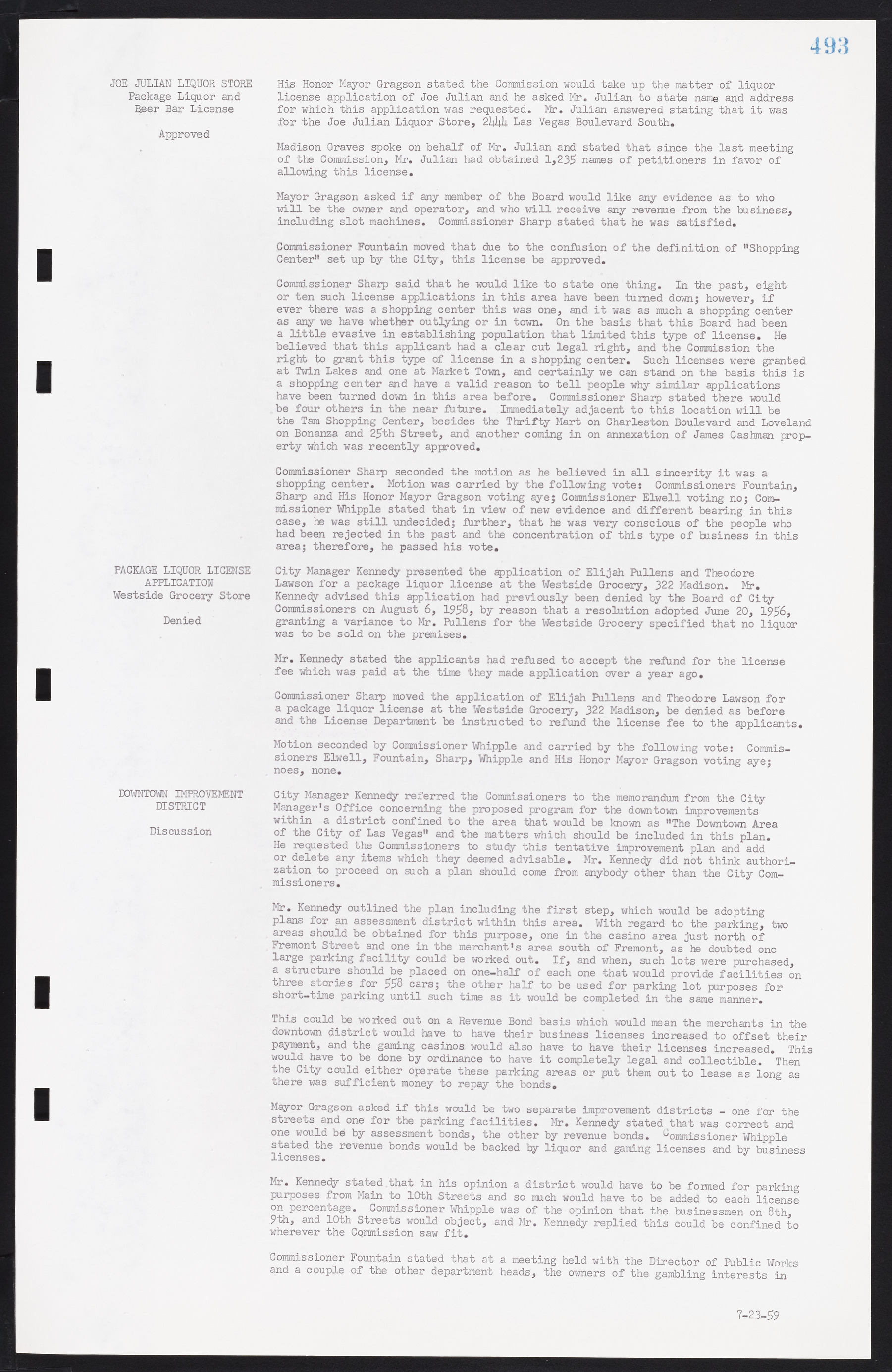 Las Vegas City Commission Minutes, November 20, 1957 to December 2, 1959, lvc000011-529