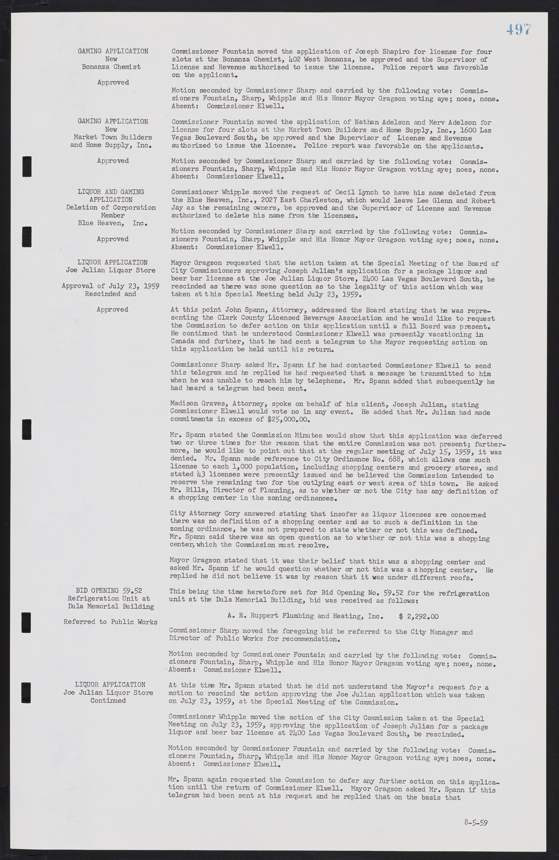Las Vegas City Commission Minutes, November 20, 1957 to December 2, 1959, lvc000011-533