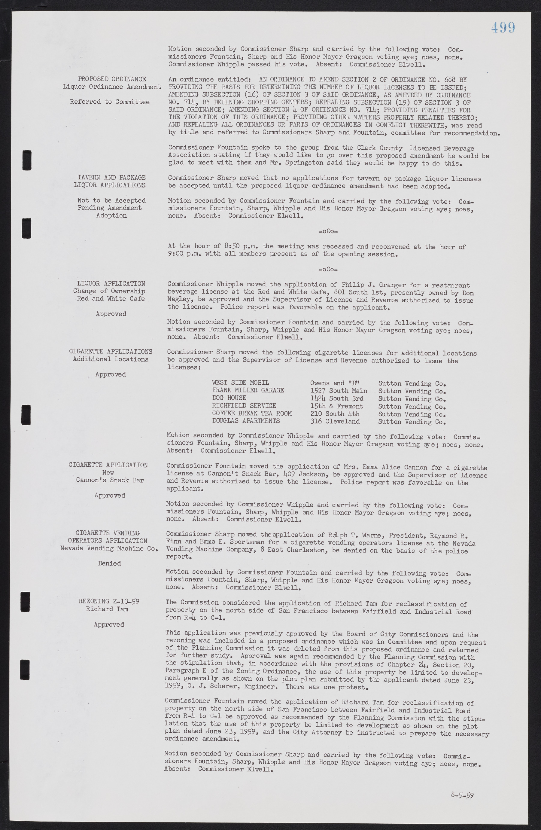 Las Vegas City Commission Minutes, November 20, 1957 to December 2, 1959, lvc000011-535