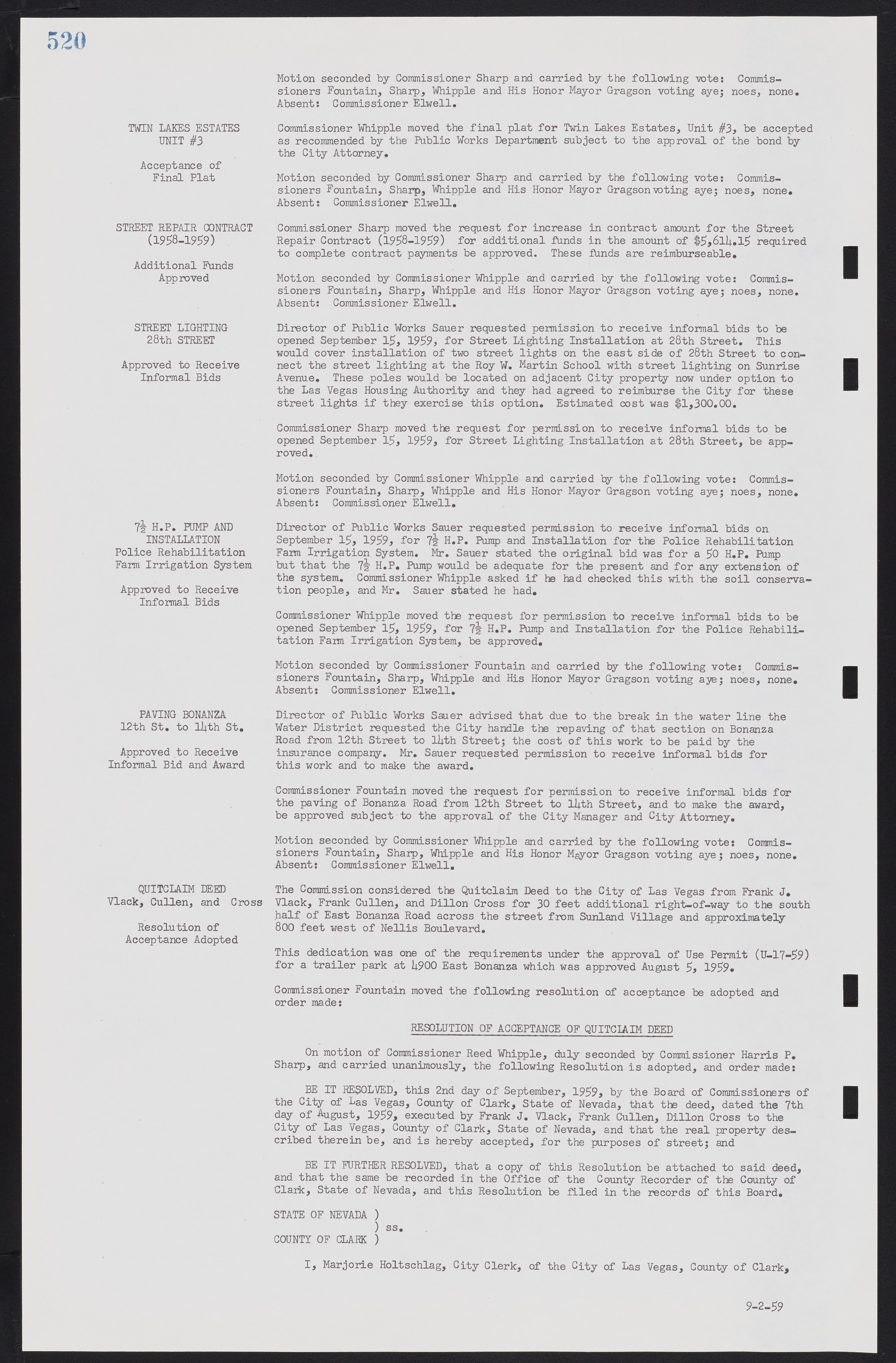 Las Vegas City Commission Minutes, November 20, 1957 to December 2, 1959, lvc000011-556