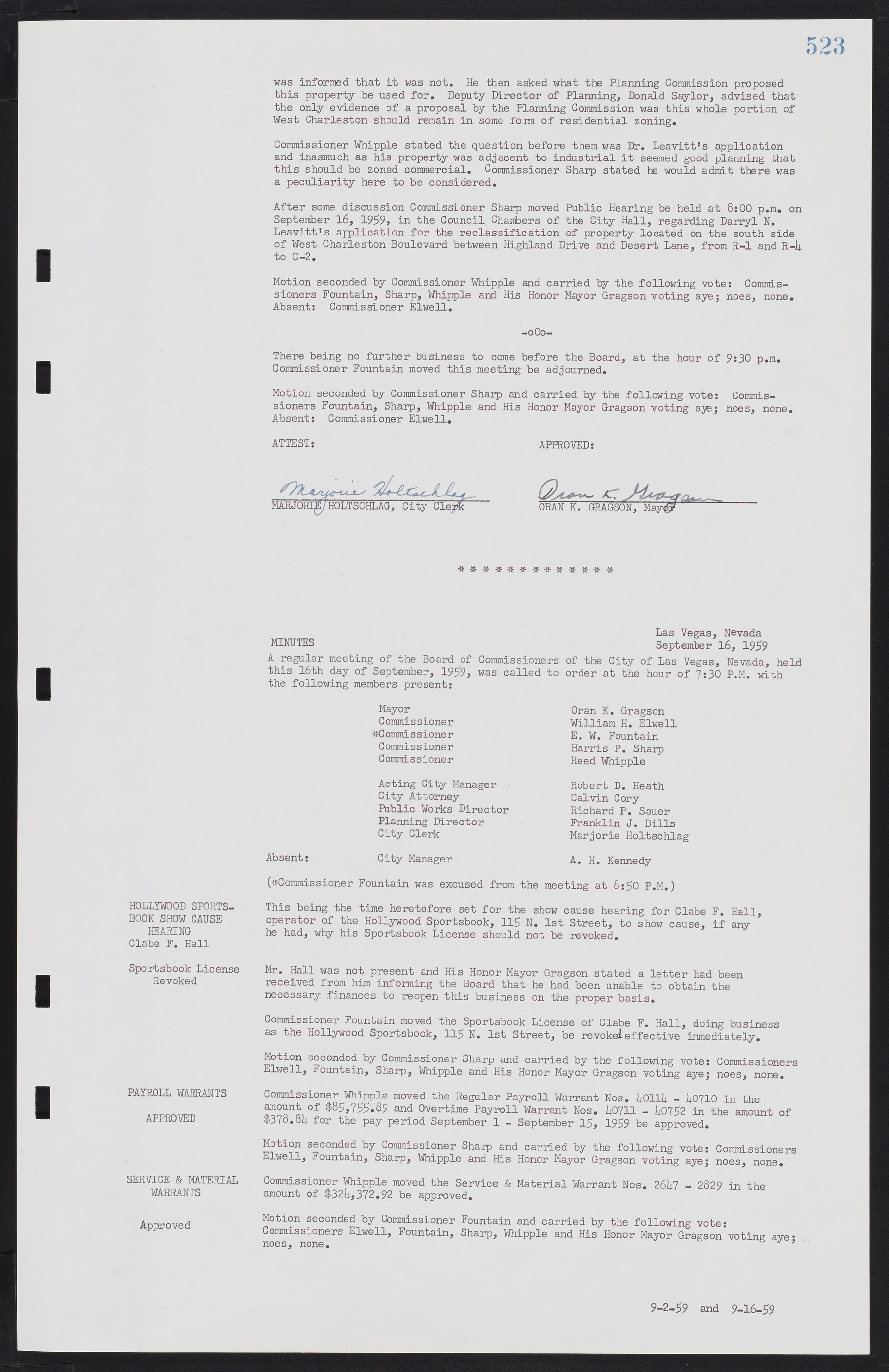 Las Vegas City Commission Minutes, November 20, 1957 to December 2, 1959, lvc000011-559