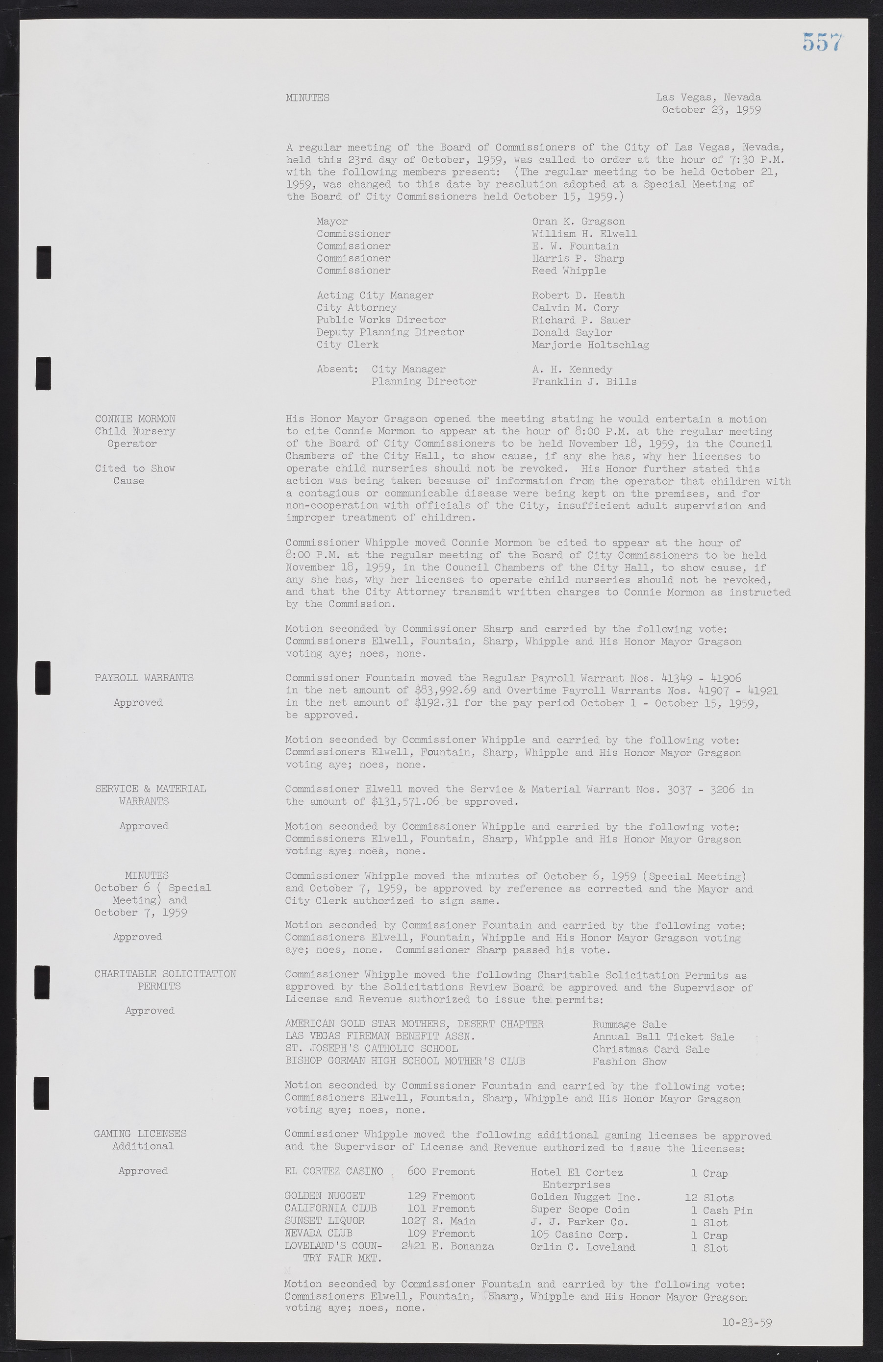 Las Vegas City Commission Minutes, November 20, 1957 to December 2, 1959, lvc000011-593