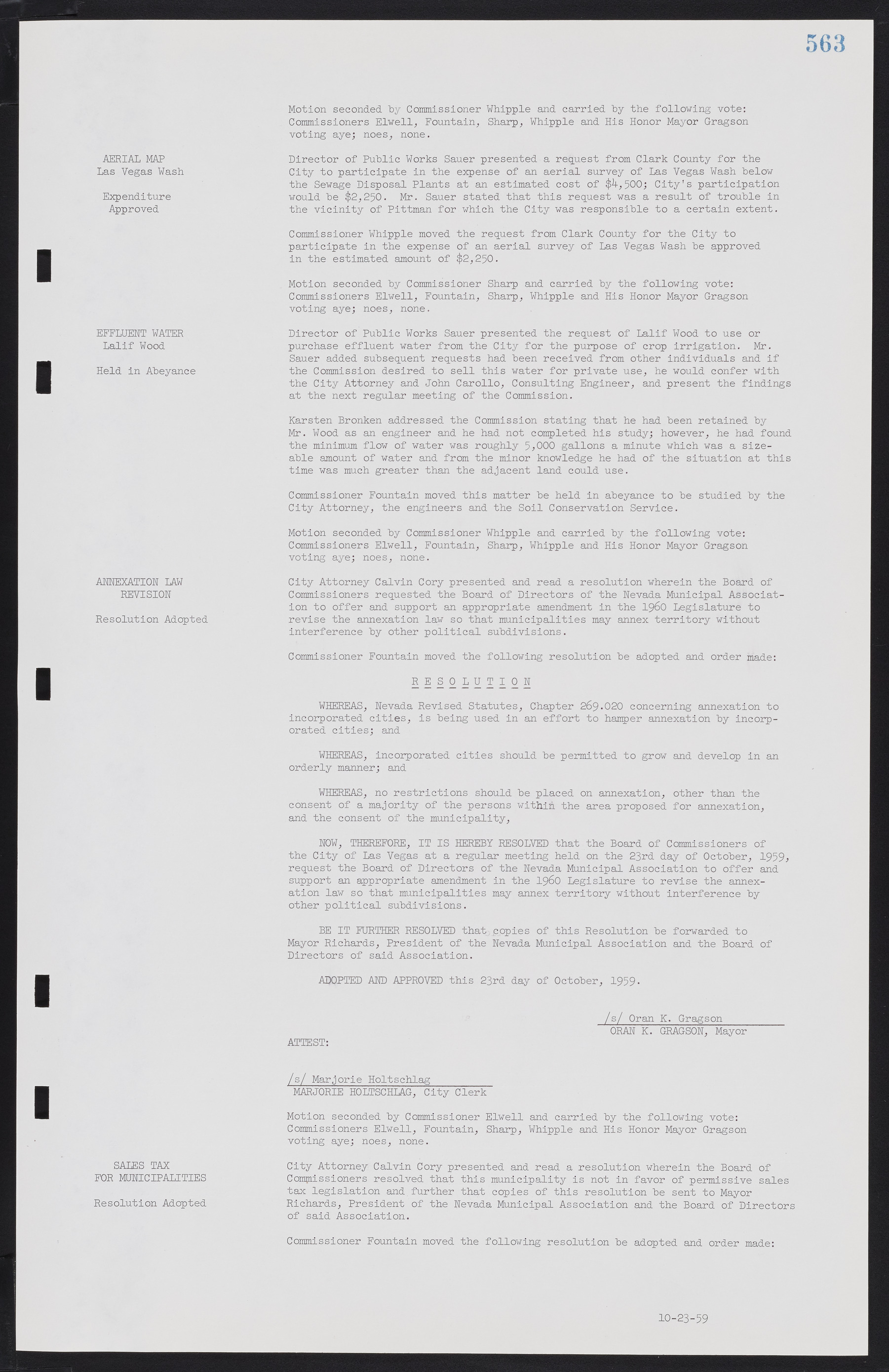 Las Vegas City Commission Minutes, November 20, 1957 to December 2, 1959, lvc000011-599