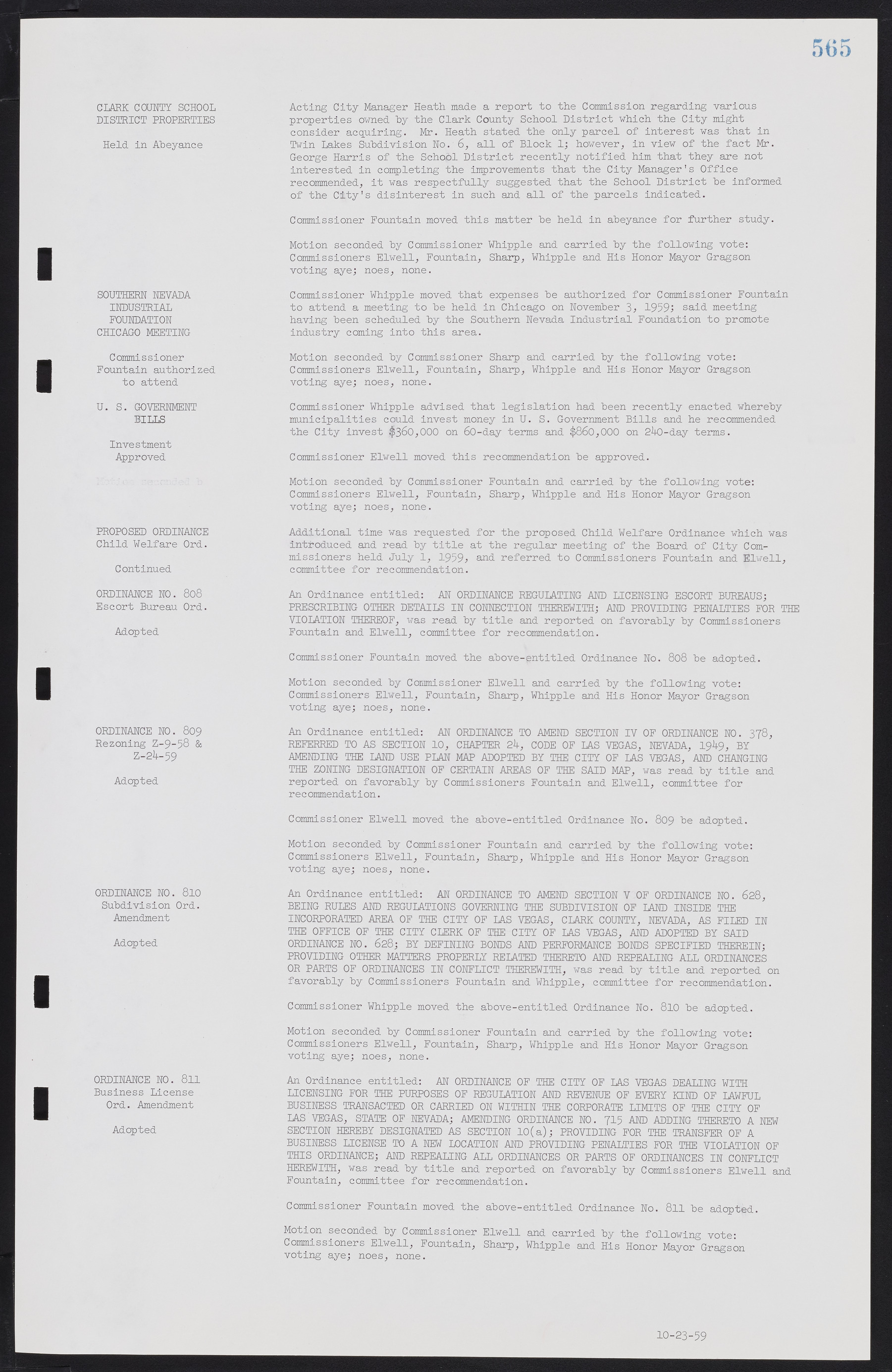 Las Vegas City Commission Minutes, November 20, 1957 to December 2, 1959, lvc000011-601