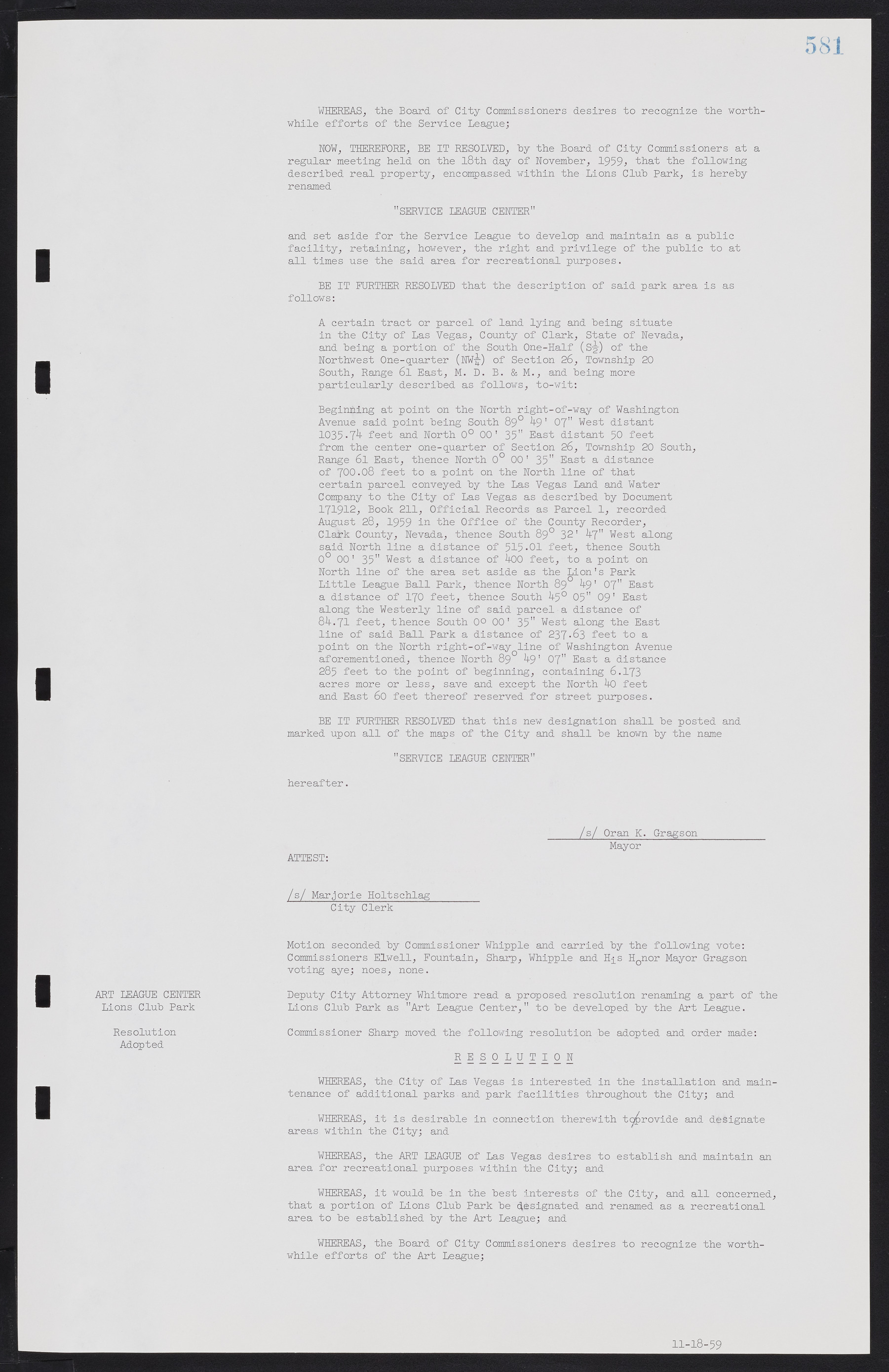 Las Vegas City Commission Minutes, November 20, 1957 to December 2, 1959, lvc000011-617