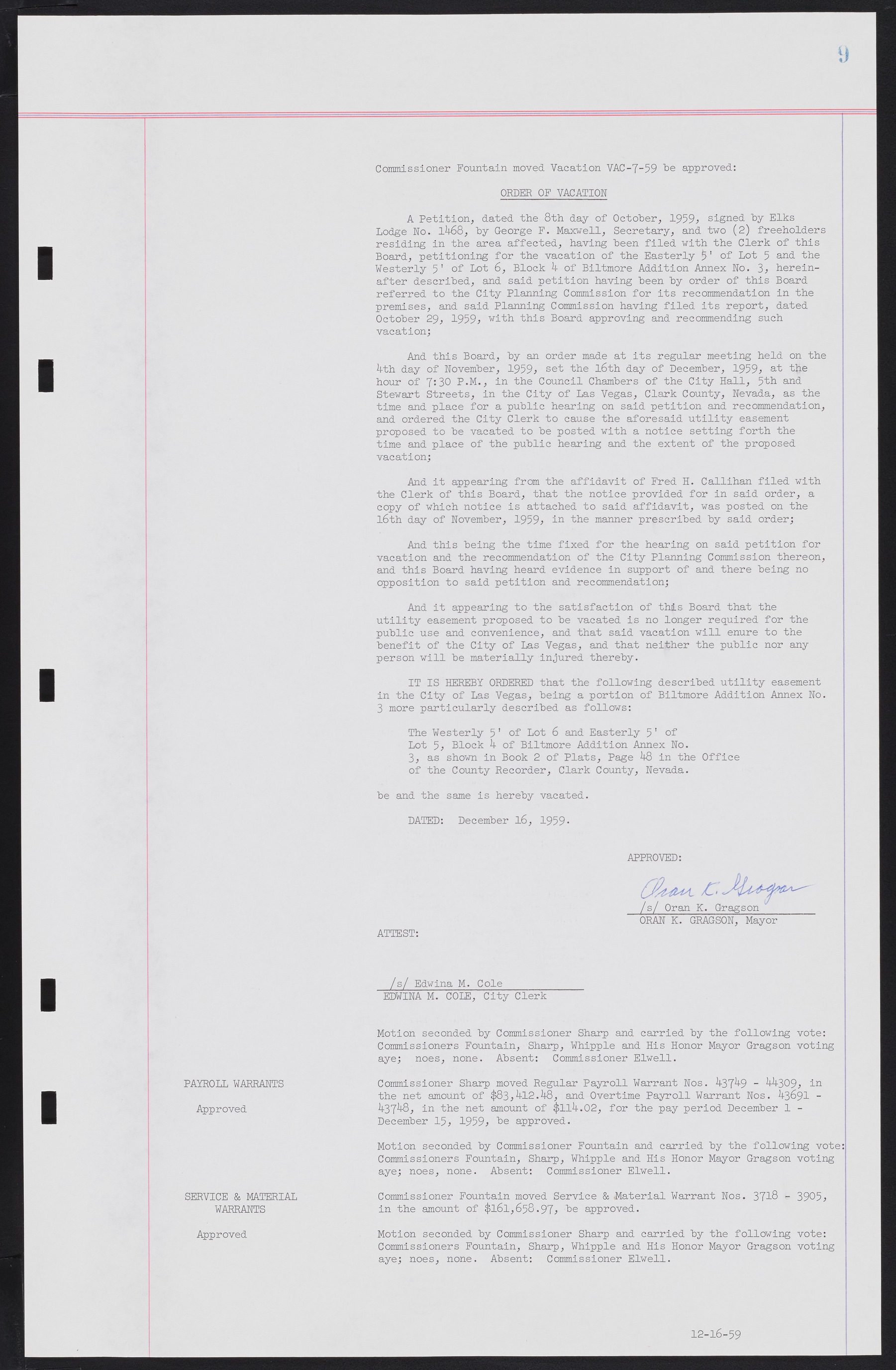 Las Vegas City Commission Minutes, December 8, 1959 to February 17, 1960, lvc000012-13