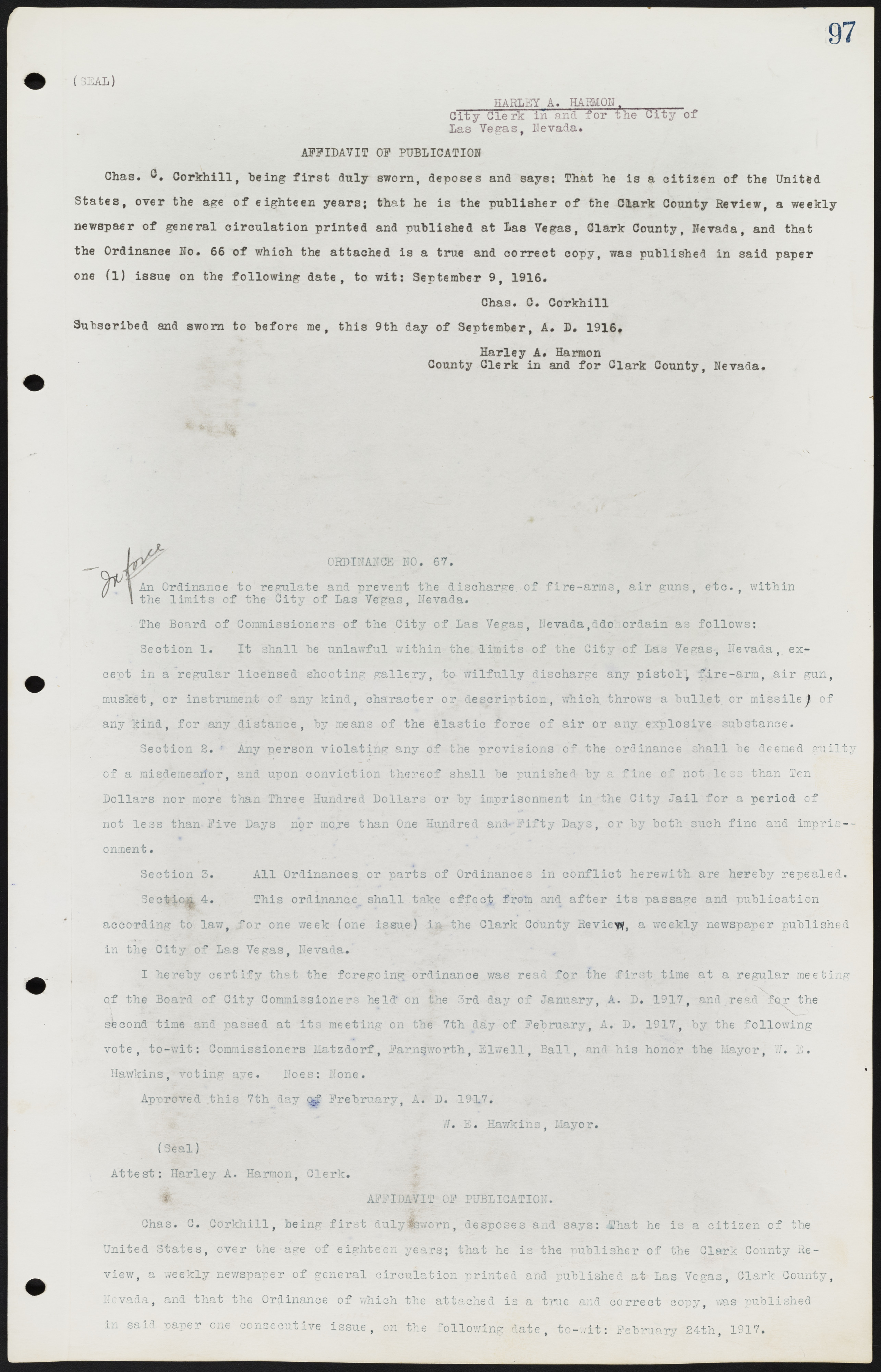 Las Vegas City Ordinances, July 18, 1911 to March 31, 1933, lvc000013-101
