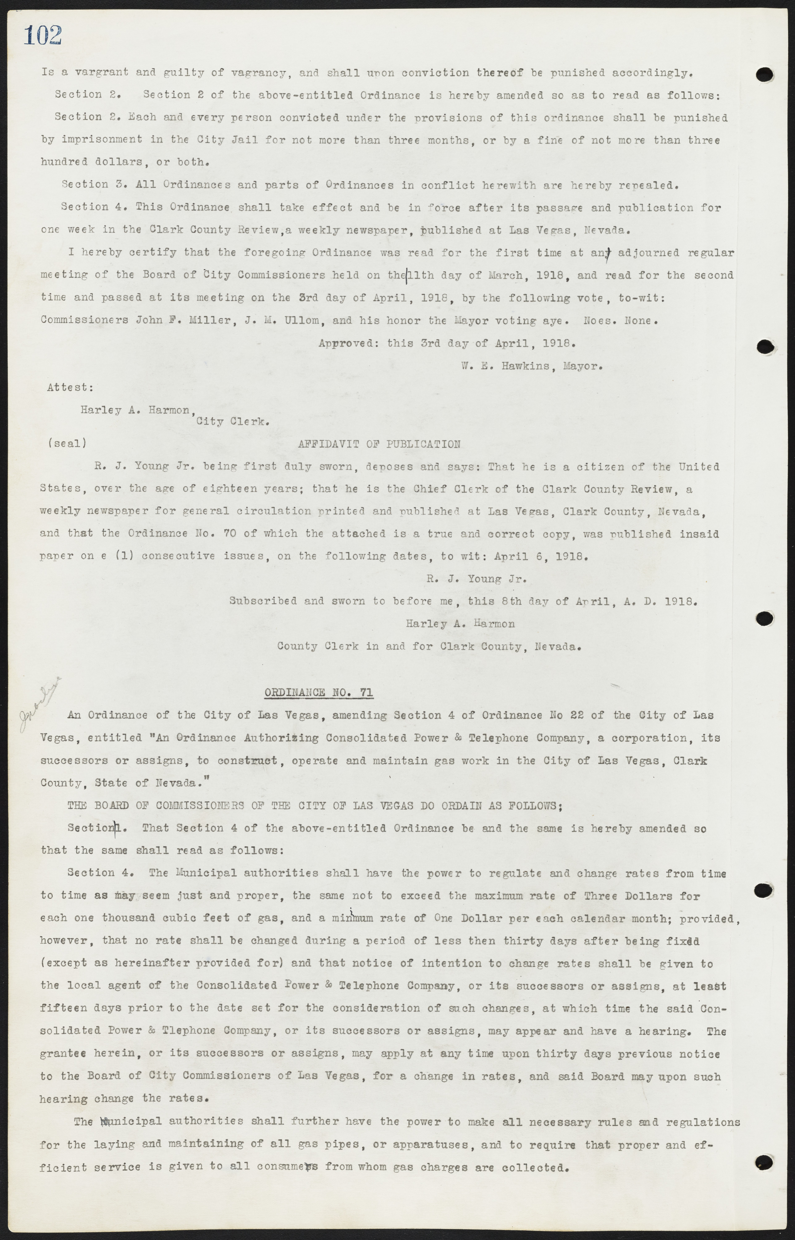 Las Vegas City Ordinances, July 18, 1911 to March 31, 1933, lvc000013-106