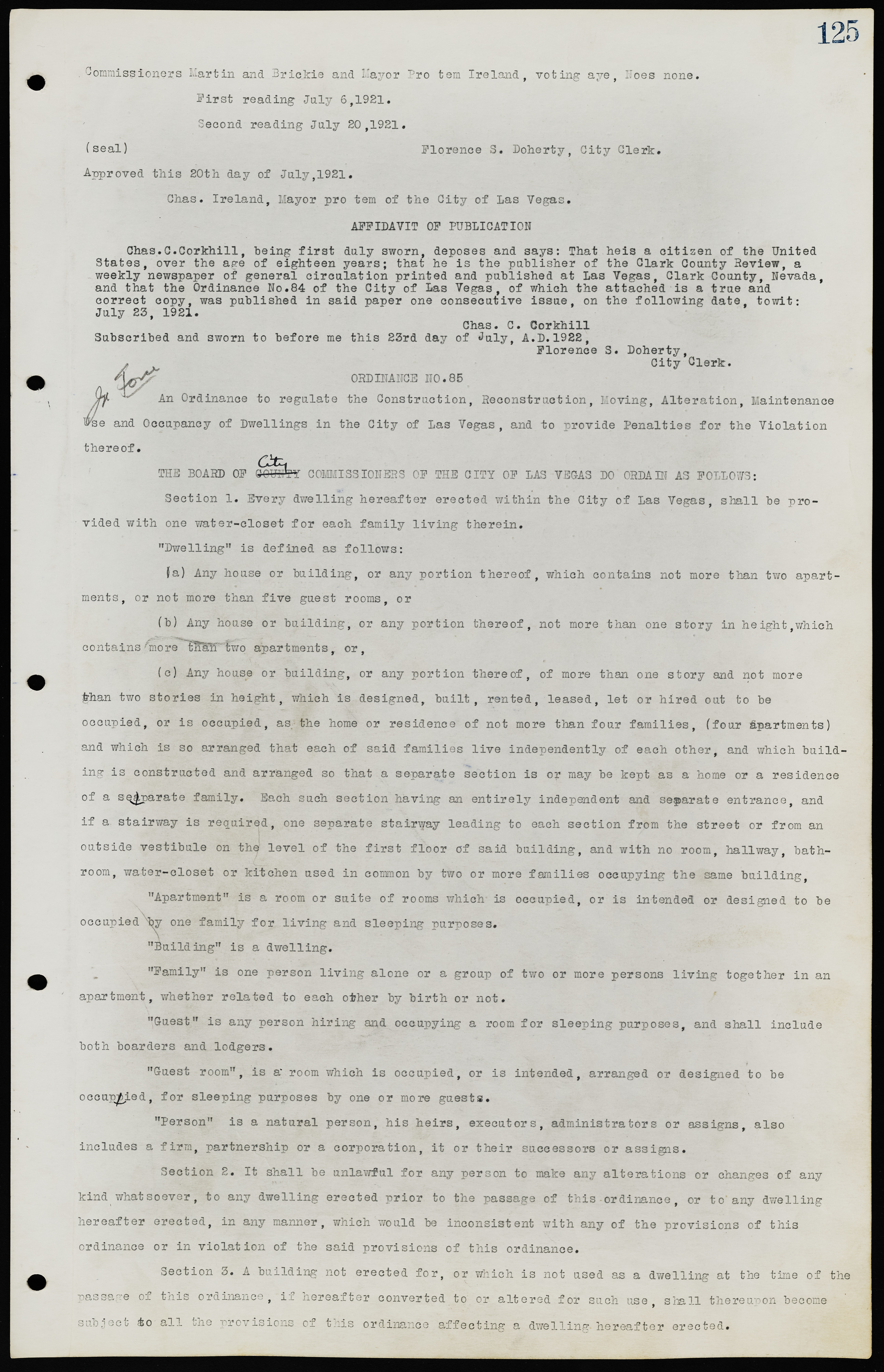 Las Vegas City Ordinances, July 18, 1911 to March 31, 1933, lvc000013-129