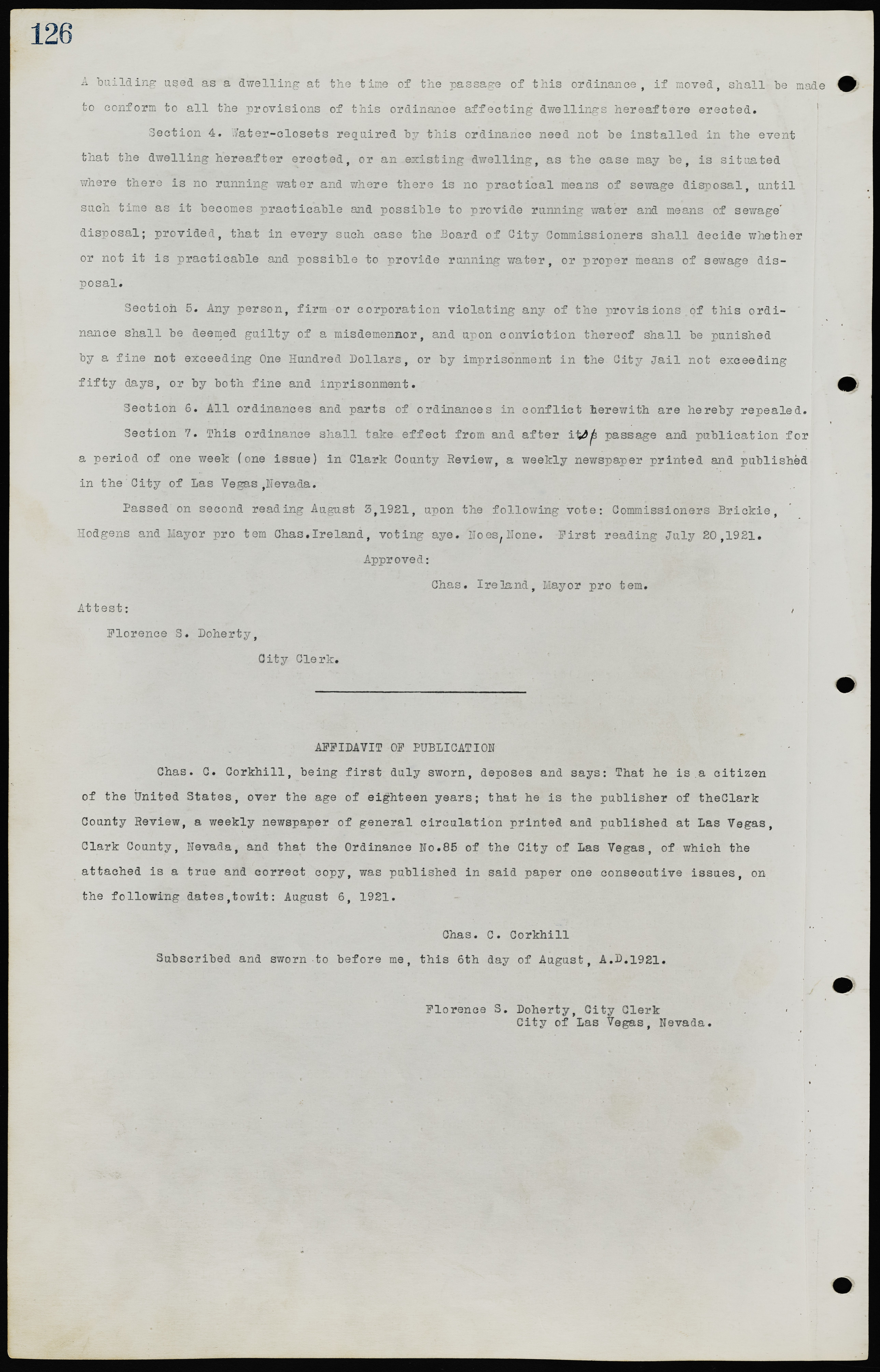 Las Vegas City Ordinances, July 18, 1911 to March 31, 1933, lvc000013-130