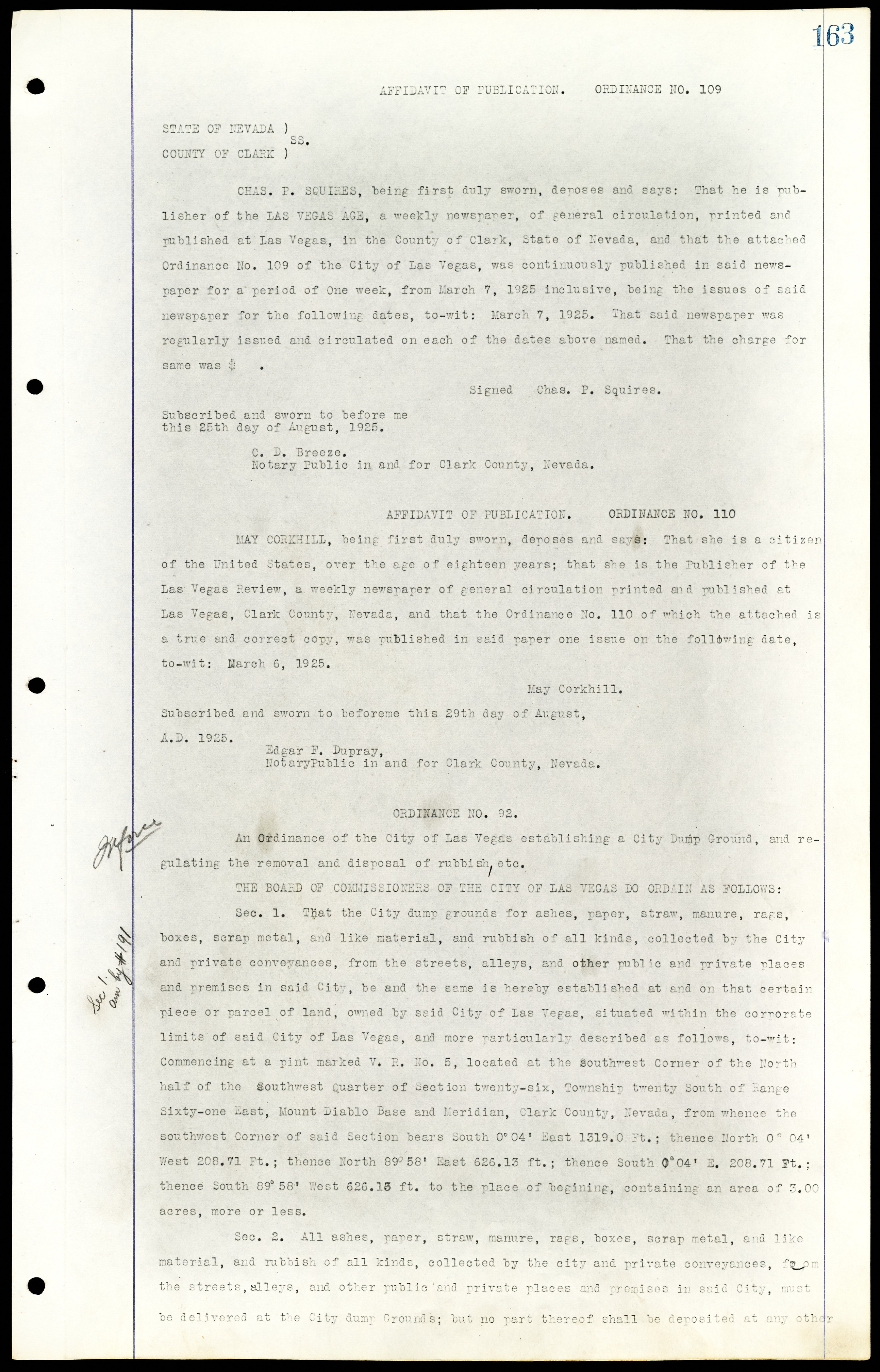 Las Vegas City Ordinances, July 18, 1911 to March 31, 1933, lvc000013-167