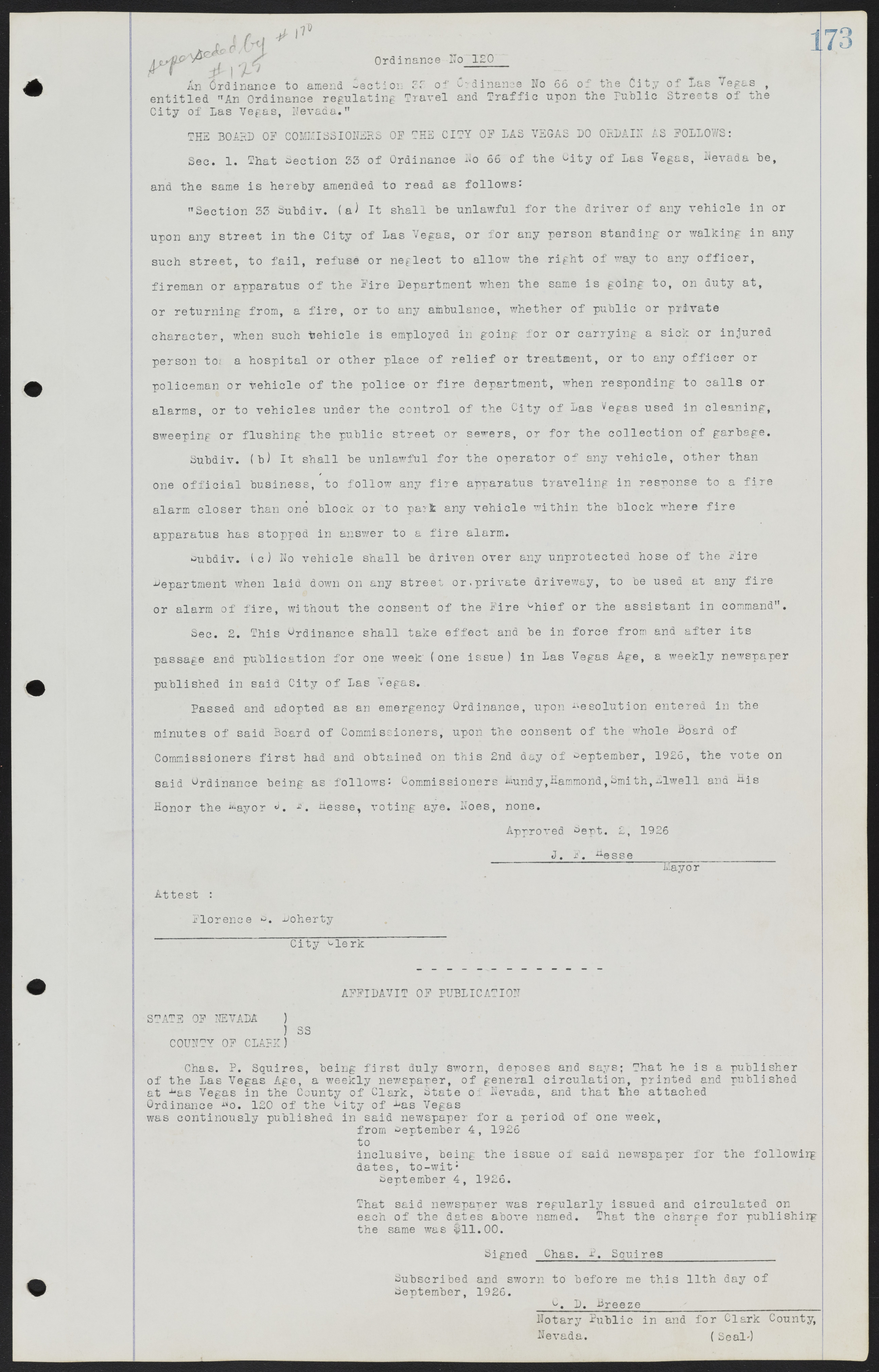 Las Vegas City Ordinances, July 18, 1911 to March 31, 1933, lvc000013-177