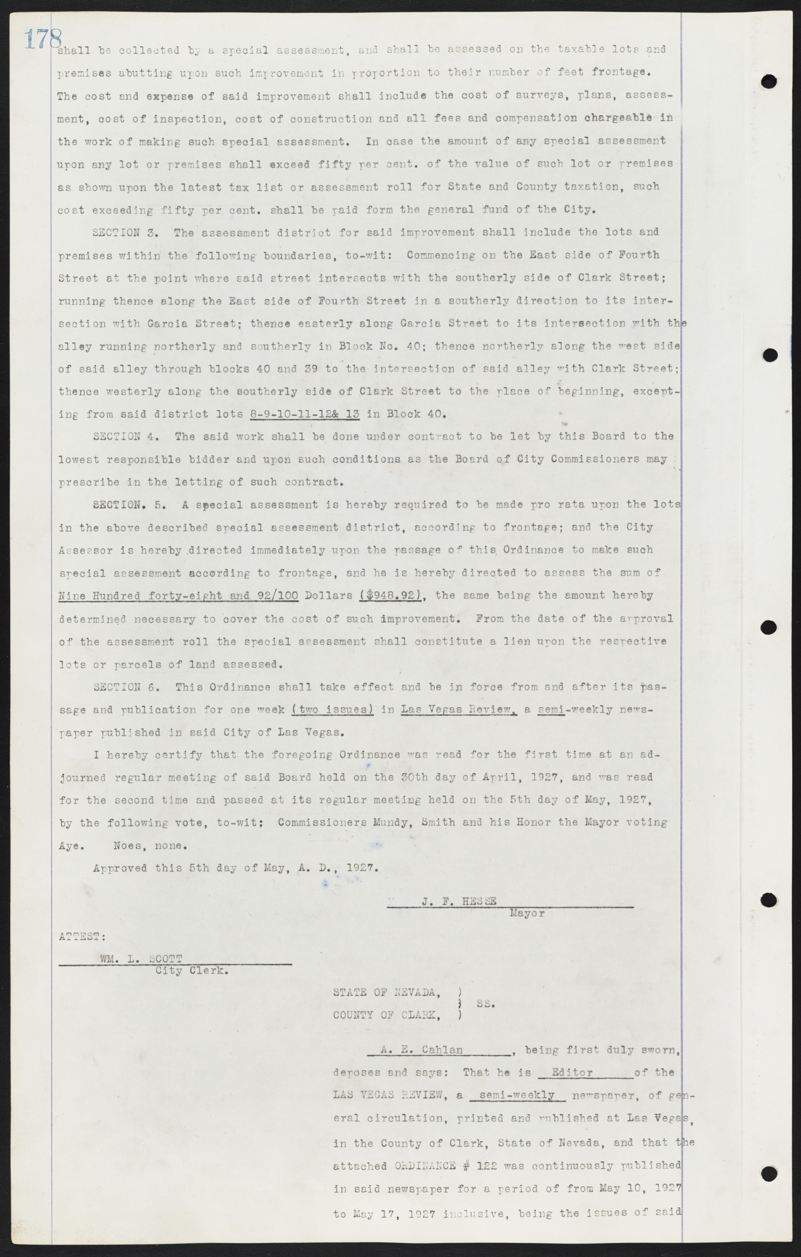 Las Vegas City Ordinances, July 18, 1911 to March 31, 1933, lvc000013-182