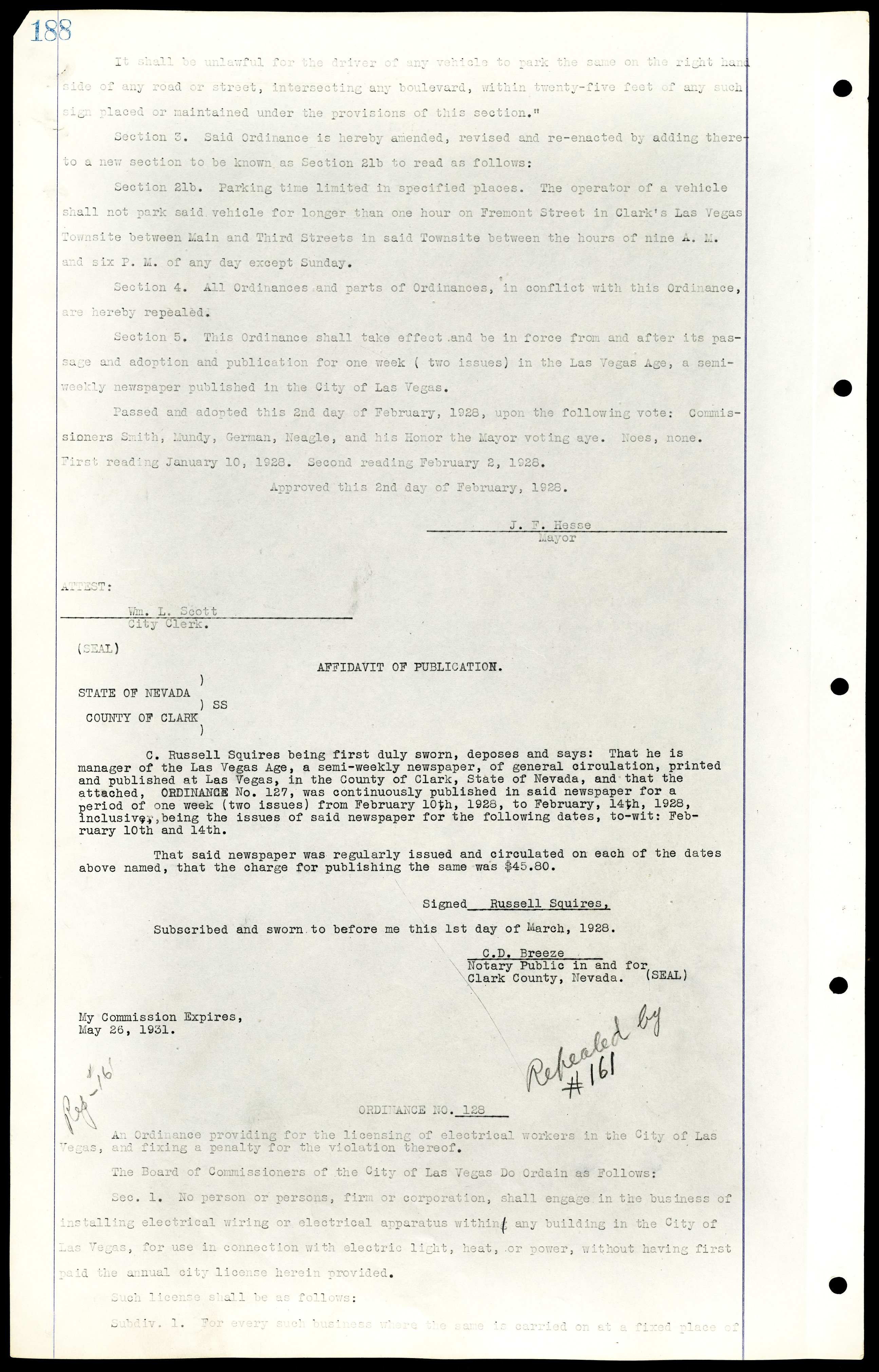 Las Vegas City Ordinances, July 18, 1911 to March 31, 1933, lvc000013-192