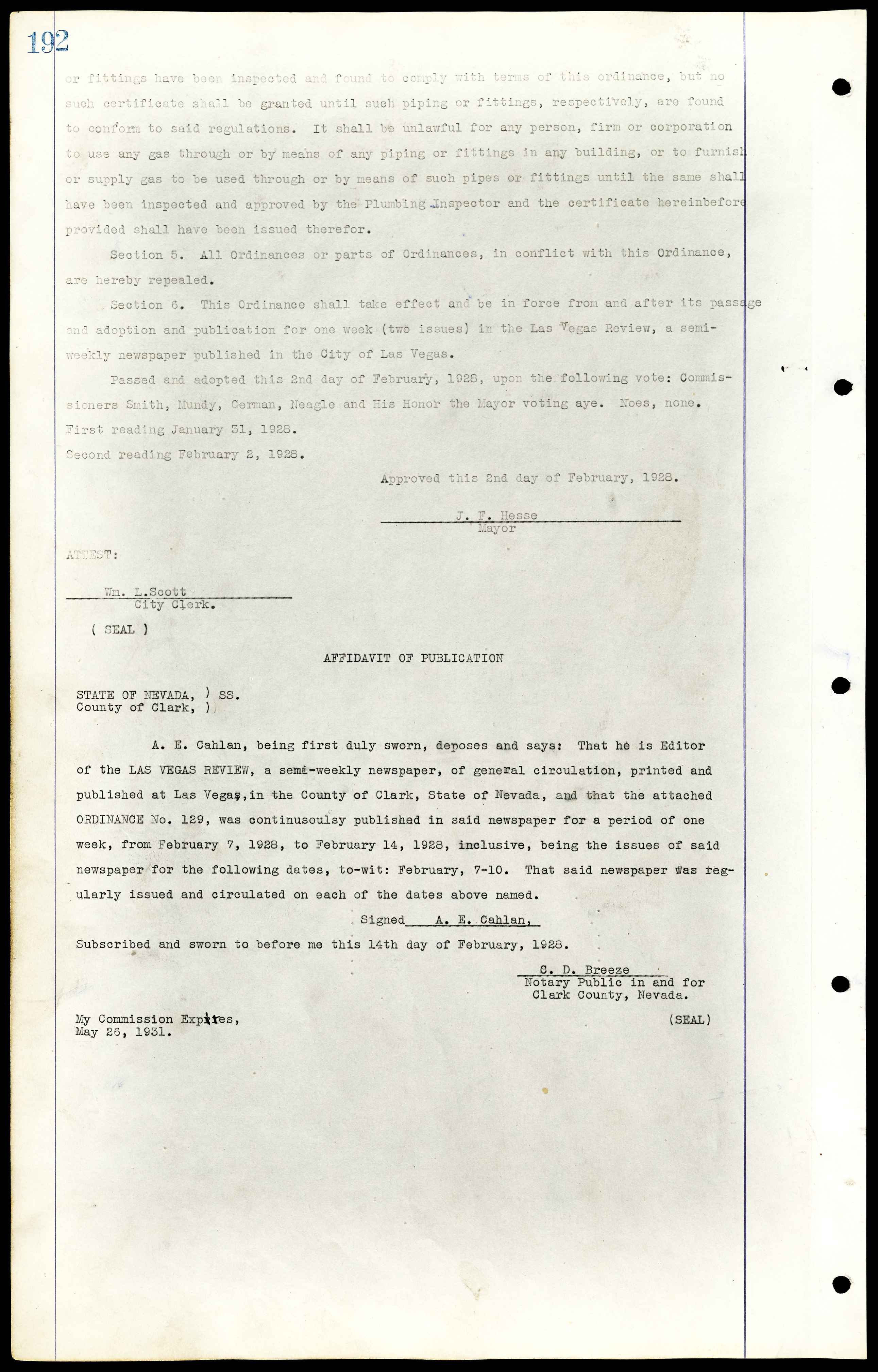 Las Vegas City Ordinances, July 18, 1911 to March 31, 1933, lvc000013-196