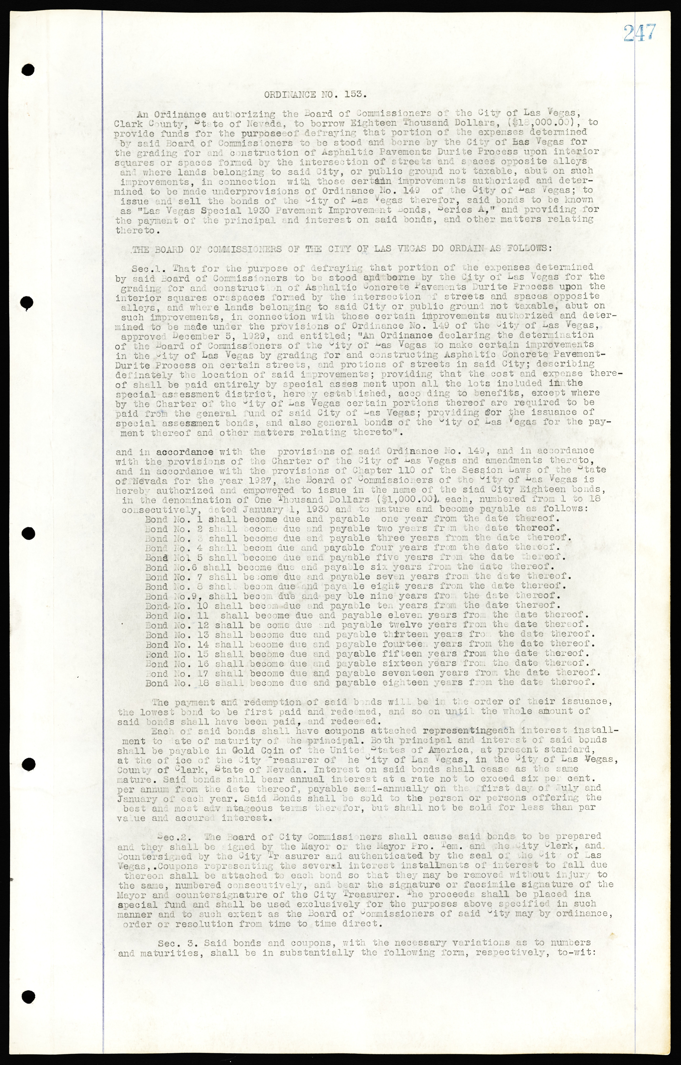 Las Vegas City Ordinances, July 18, 1911 to March 31, 1933, lvc000013-251