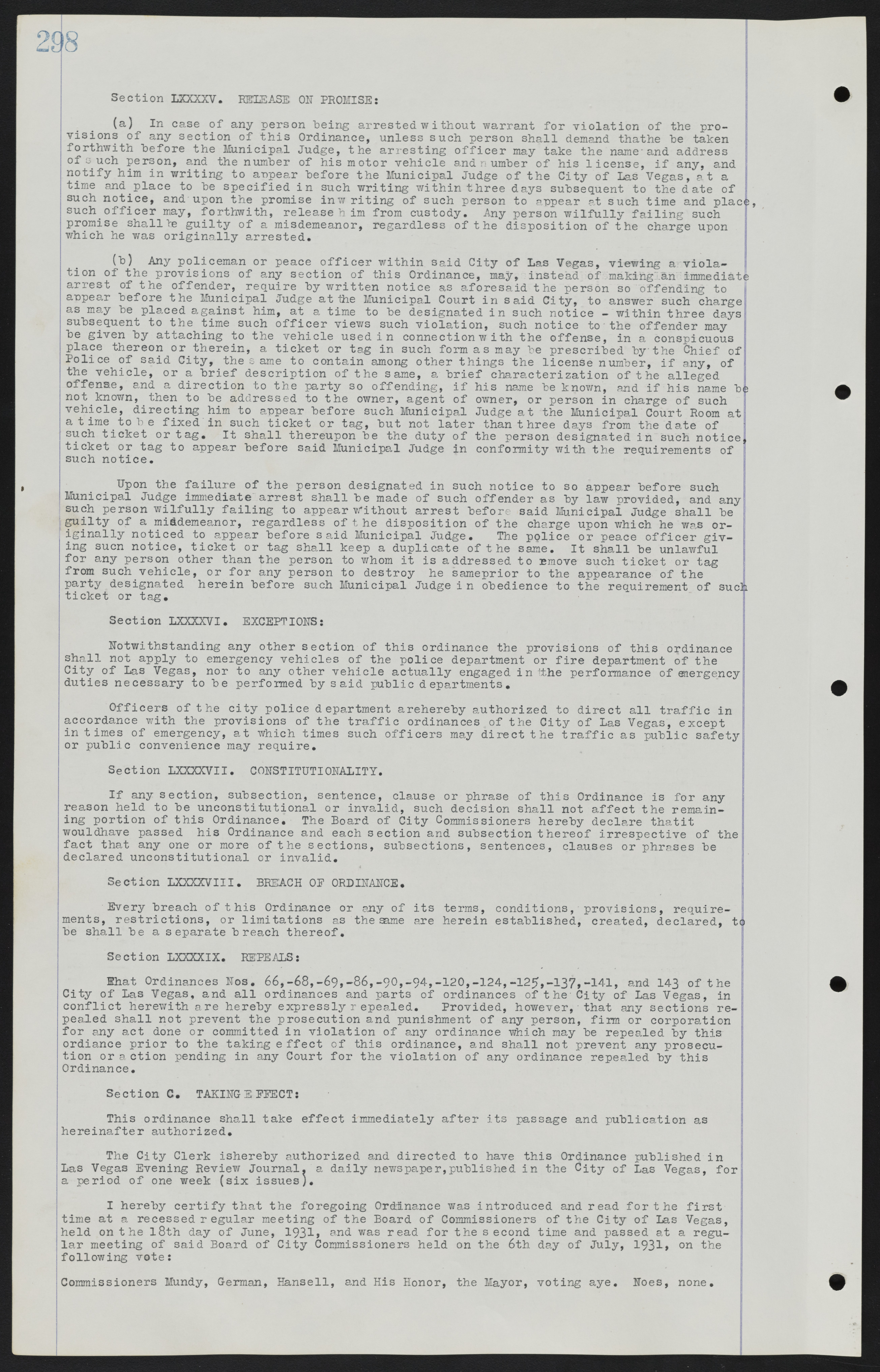 Las Vegas City Ordinances, July 18, 1911 to March 31, 1933, lvc000013-302