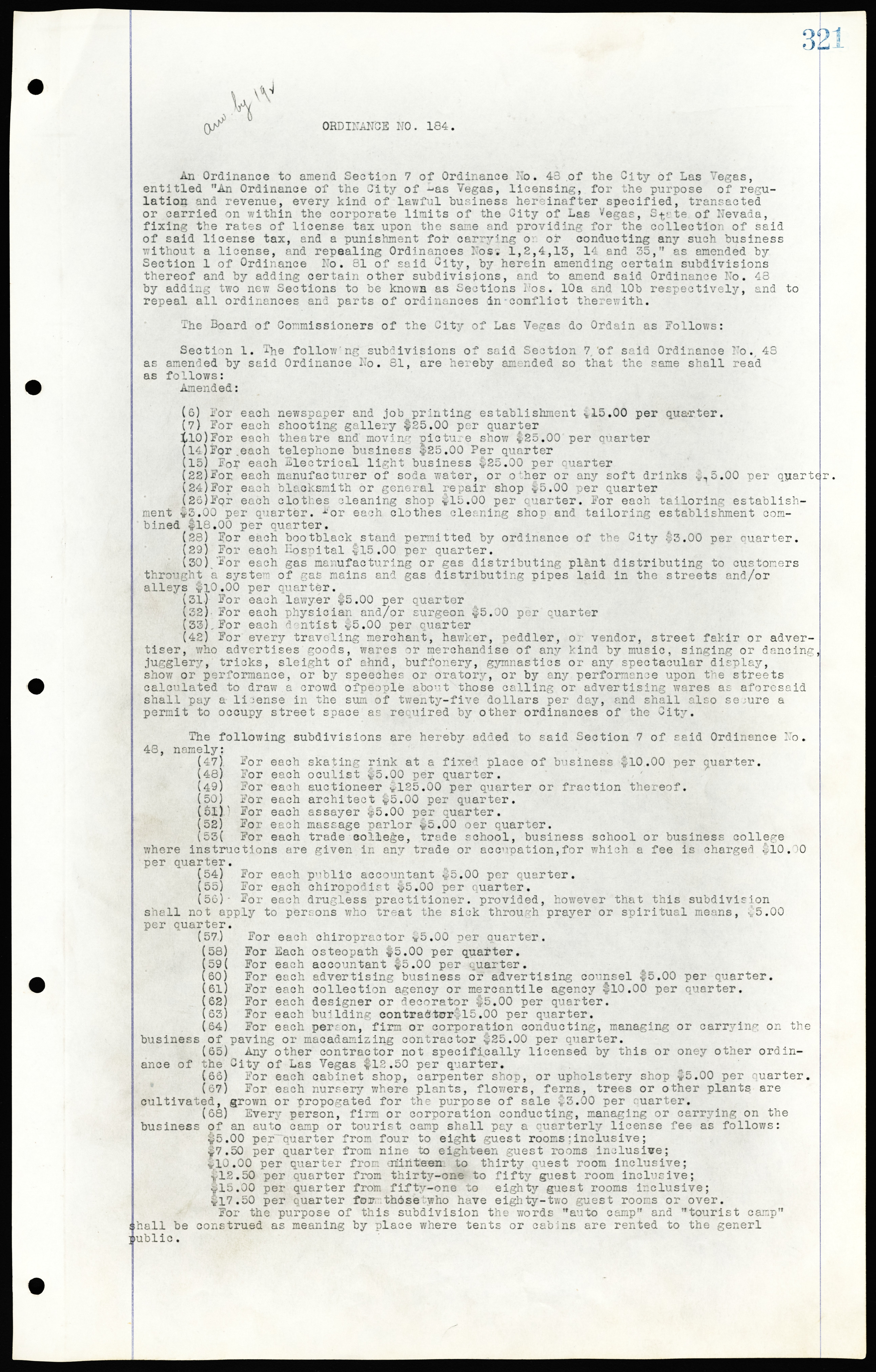 Las Vegas City Ordinances, July 18, 1911 to March 31, 1933, lvc000013-325