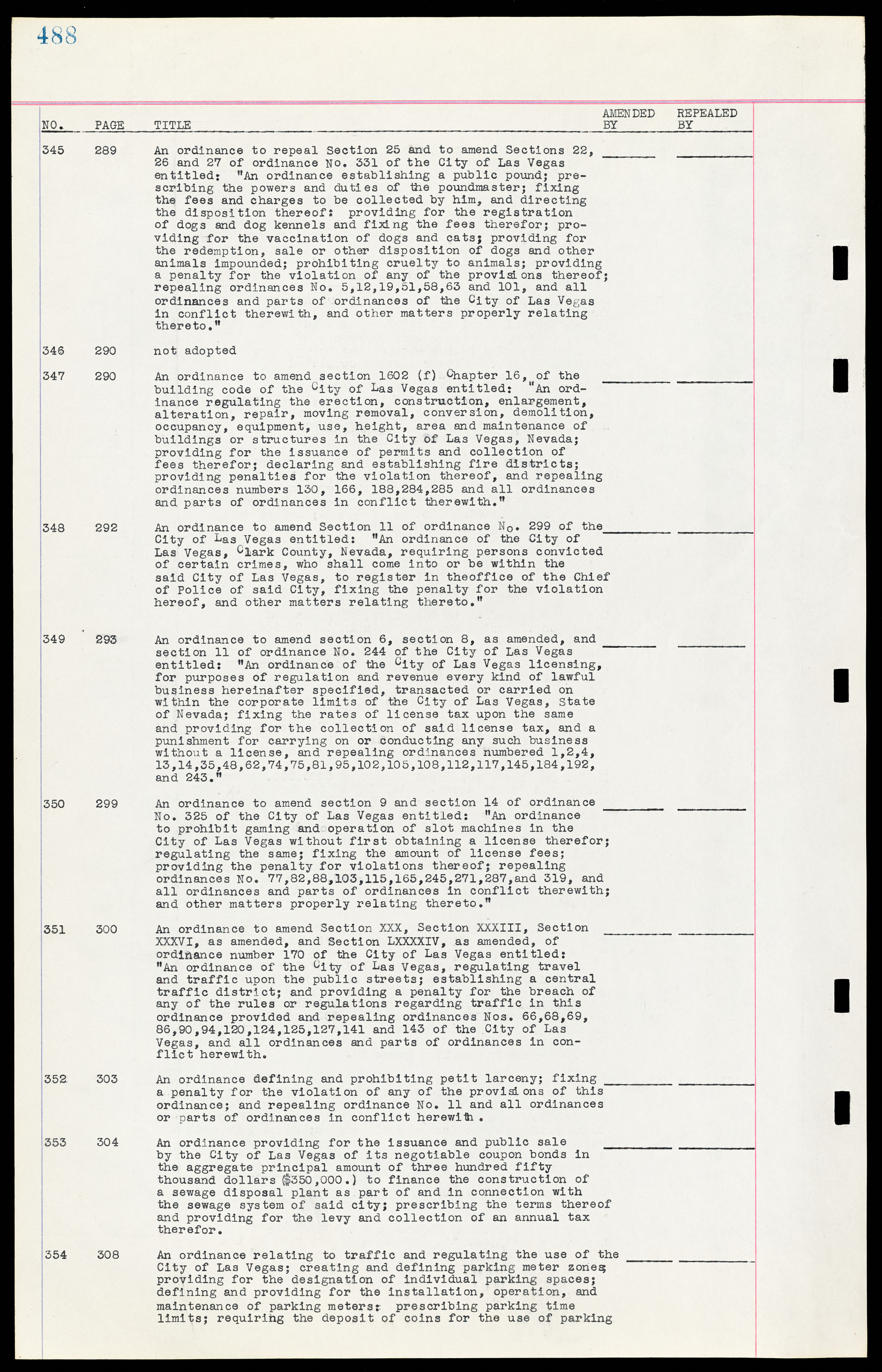 Las Vegas City Ordinances, March 31, 1933 to October 25, 1950, lvc000014-16