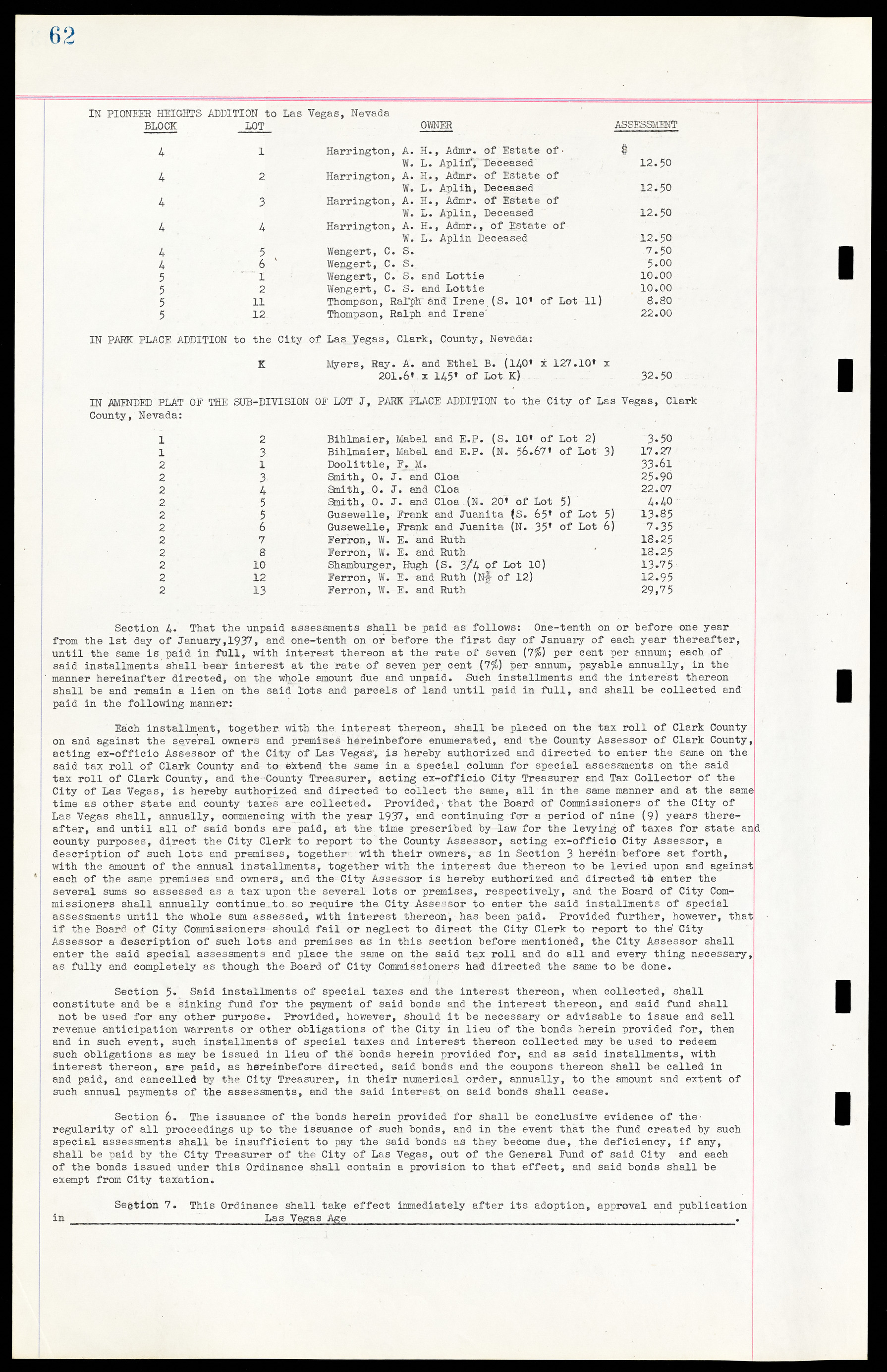 Las Vegas City Ordinances, March 31, 1933 to October 25, 1950, lvc000014-80