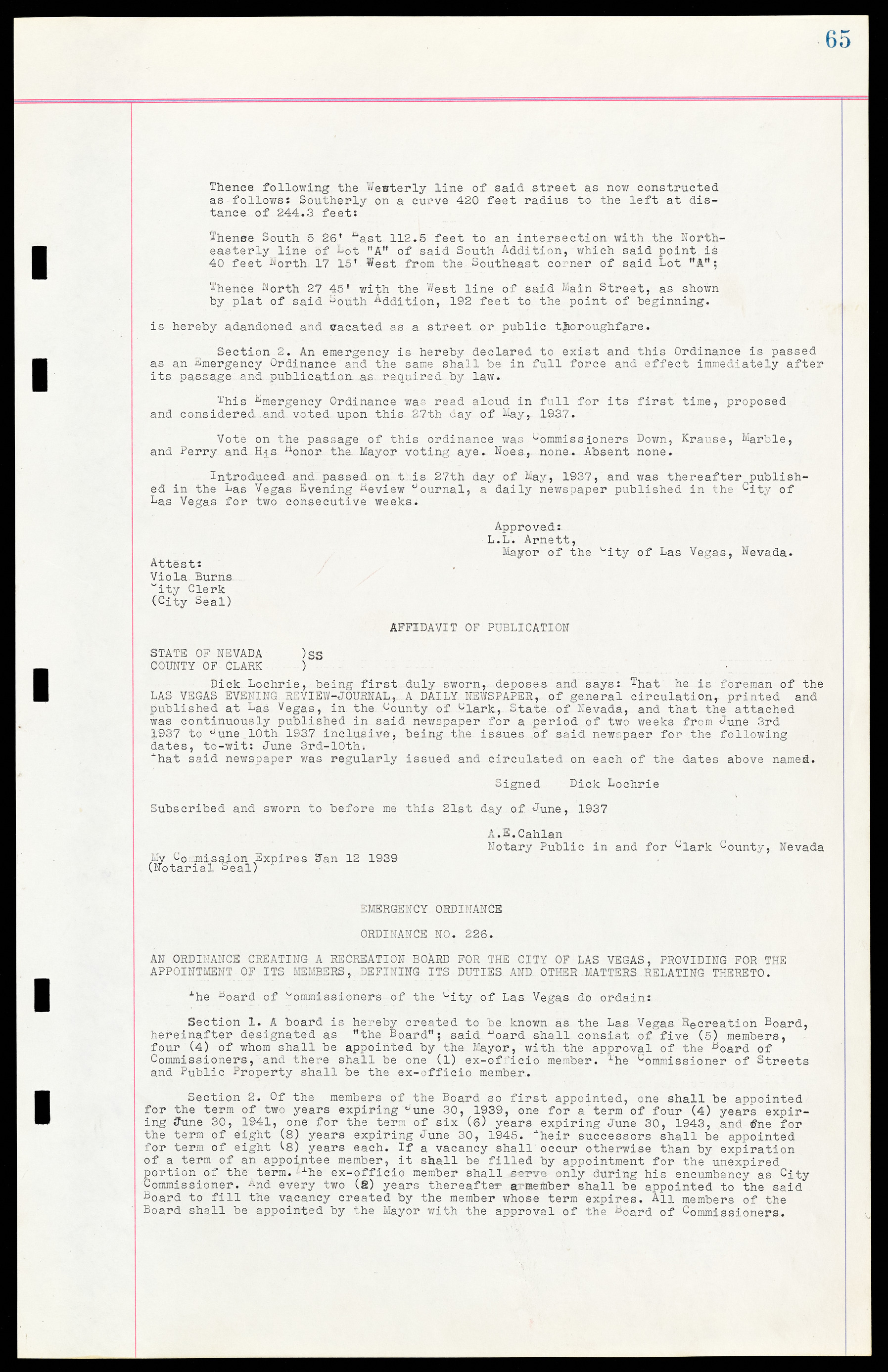 Las Vegas City Ordinances, March 31, 1933 to October 25, 1950, lvc000014-83