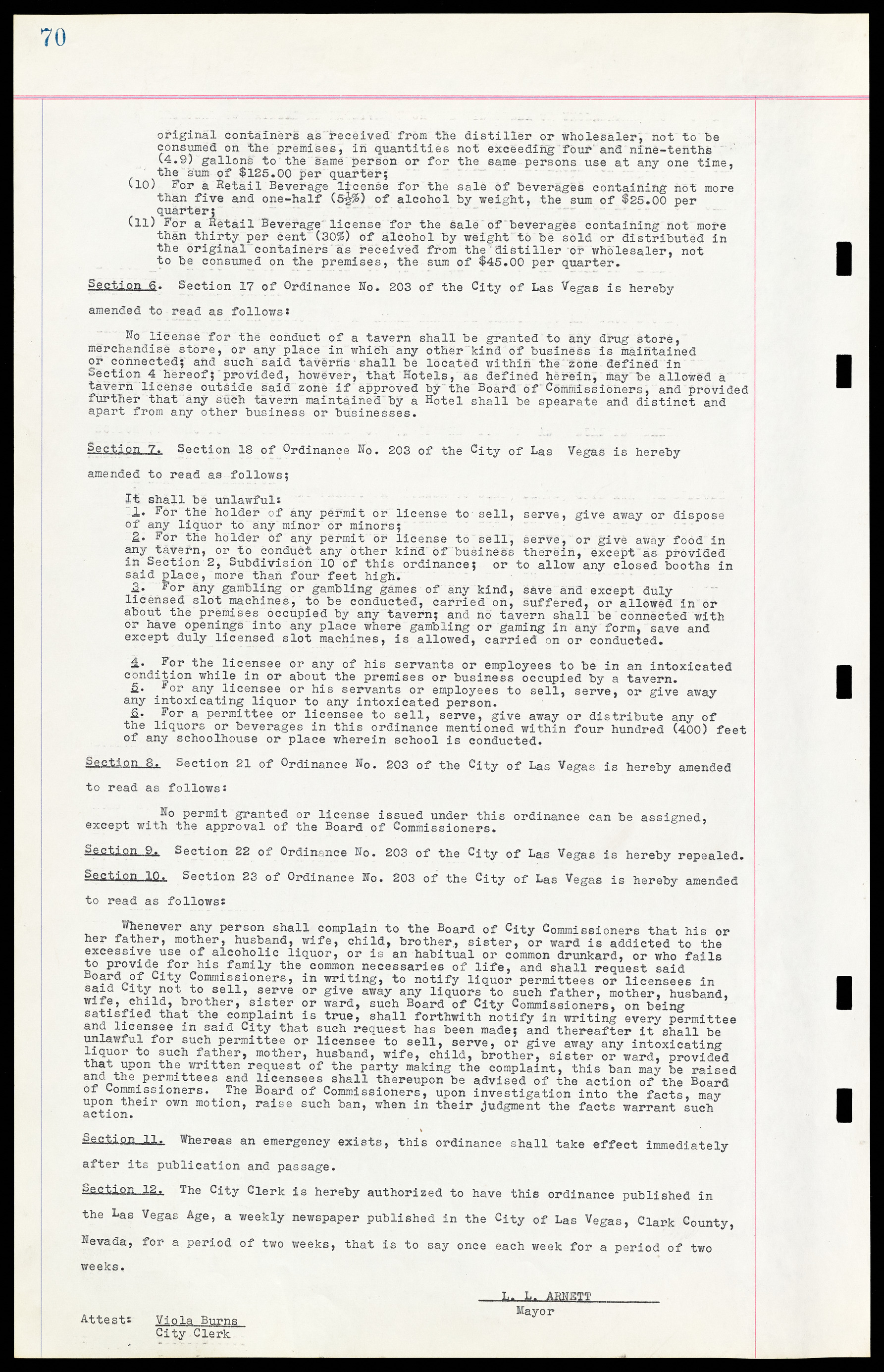 Las Vegas City Ordinances, March 31, 1933 to October 25, 1950, lvc000014-88