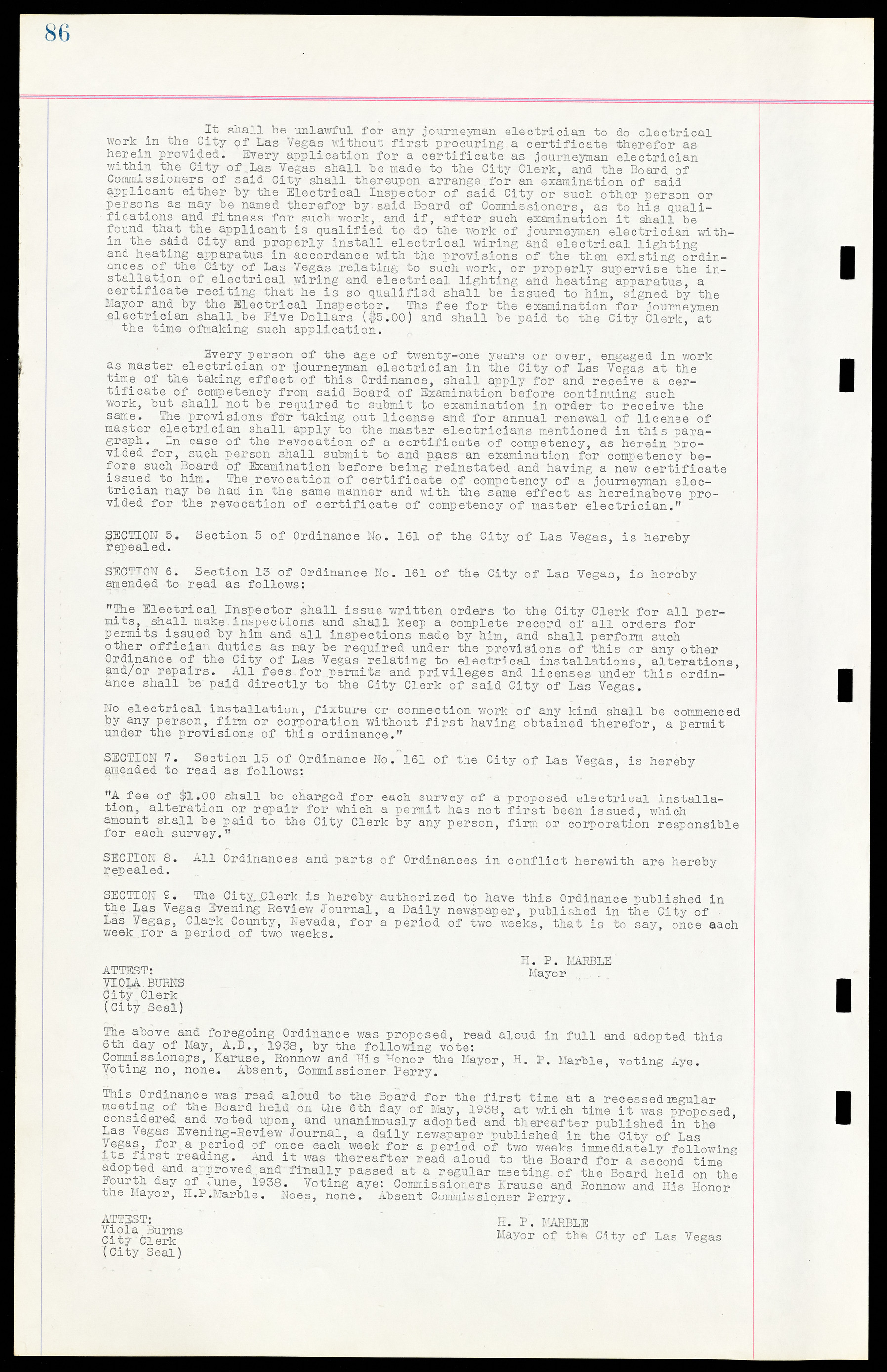 Las Vegas City Ordinances, March 31, 1933 to October 25, 1950, lvc000014-104