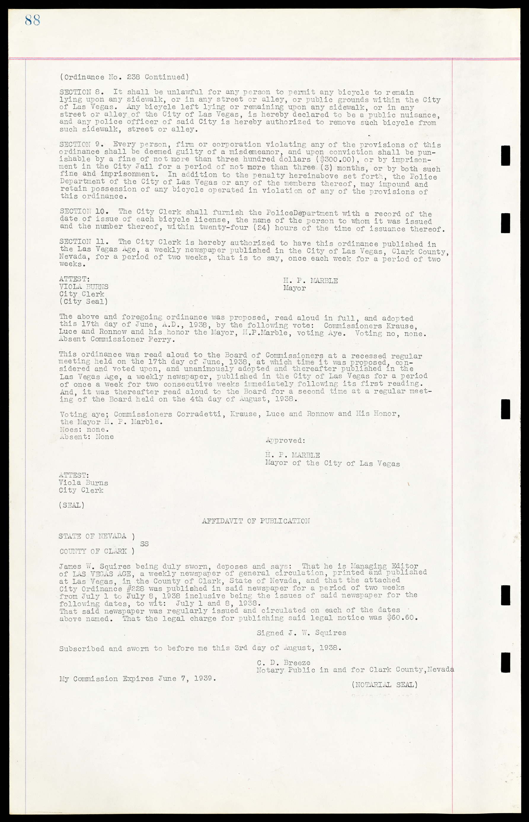 Las Vegas City Ordinances, March 31, 1933 to October 25, 1950, lvc000014-106