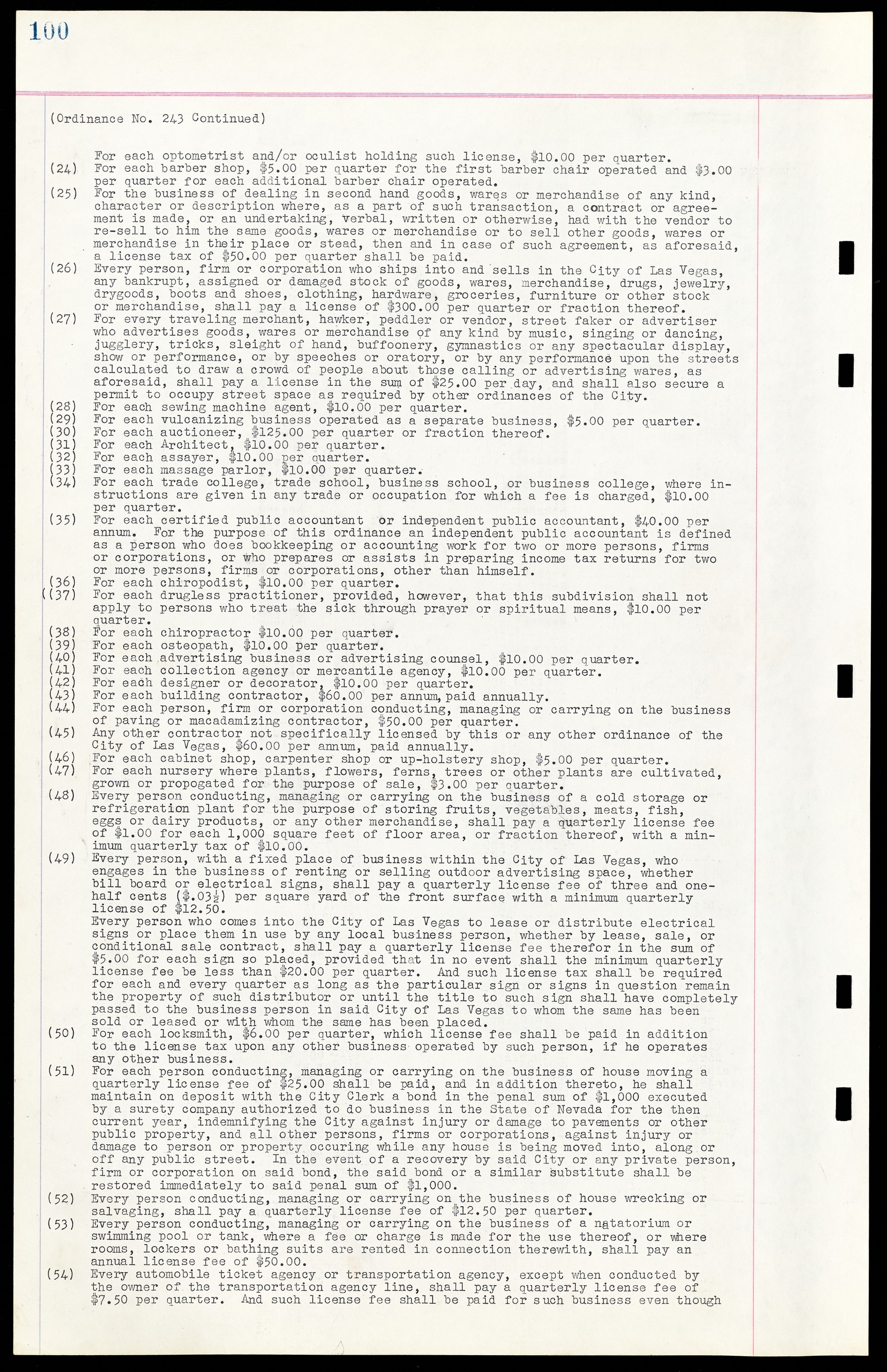 Las Vegas City Ordinances, March 31, 1933 to October 25, 1950, lvc000014-118