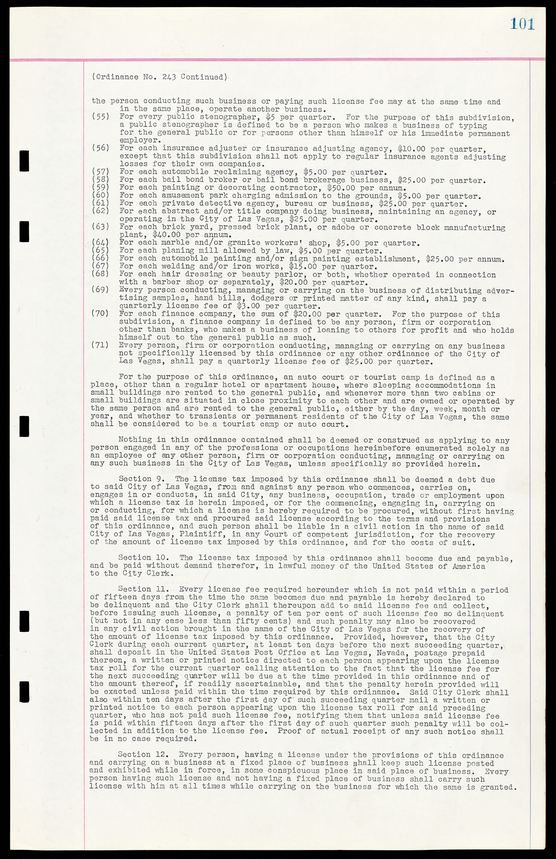 Las Vegas City Ordinances, March 31, 1933 to October 25, 1950, lvc000014-119