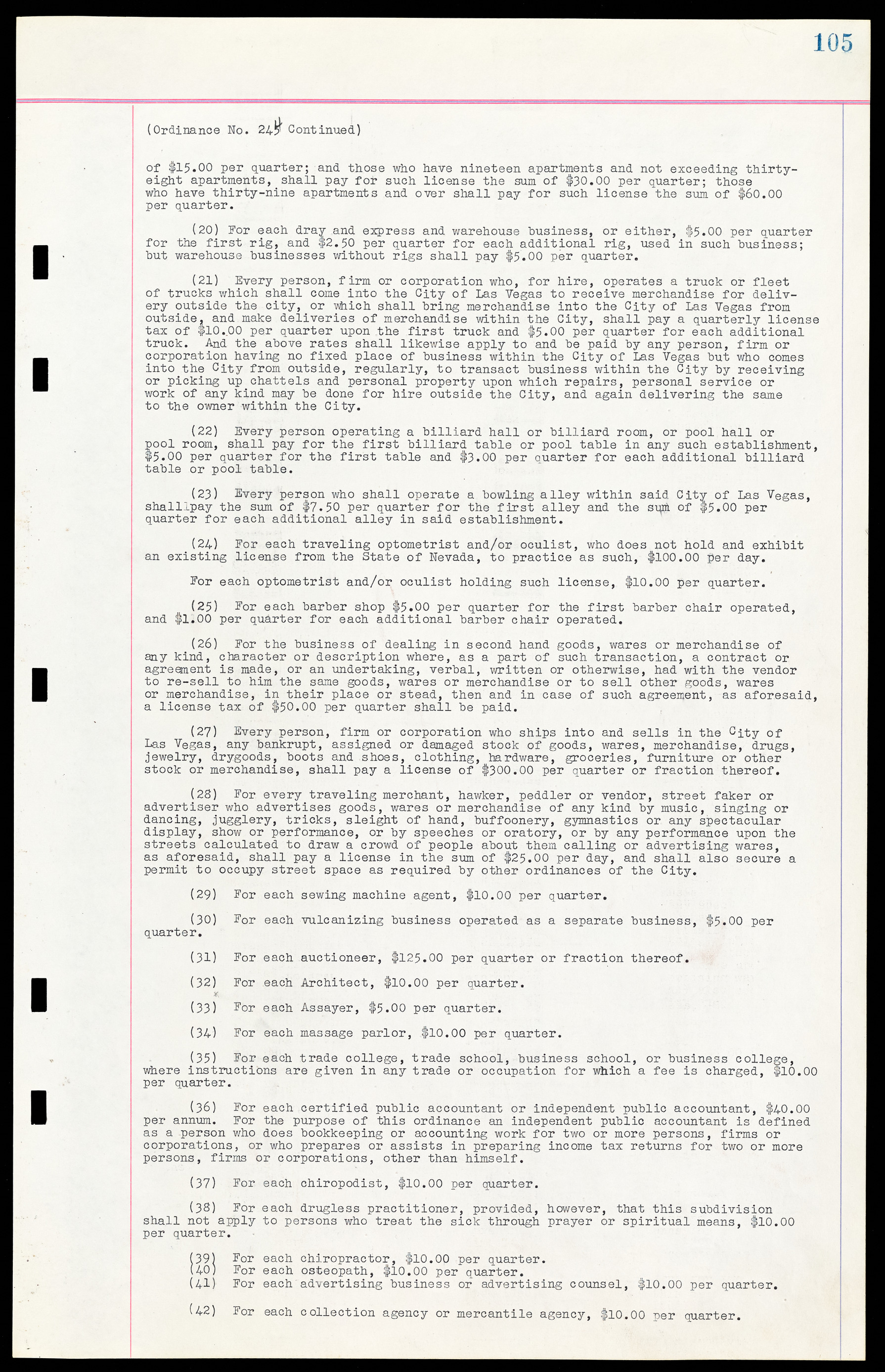 Las Vegas City Ordinances, March 31, 1933 to October 25, 1950, lvc000014-125