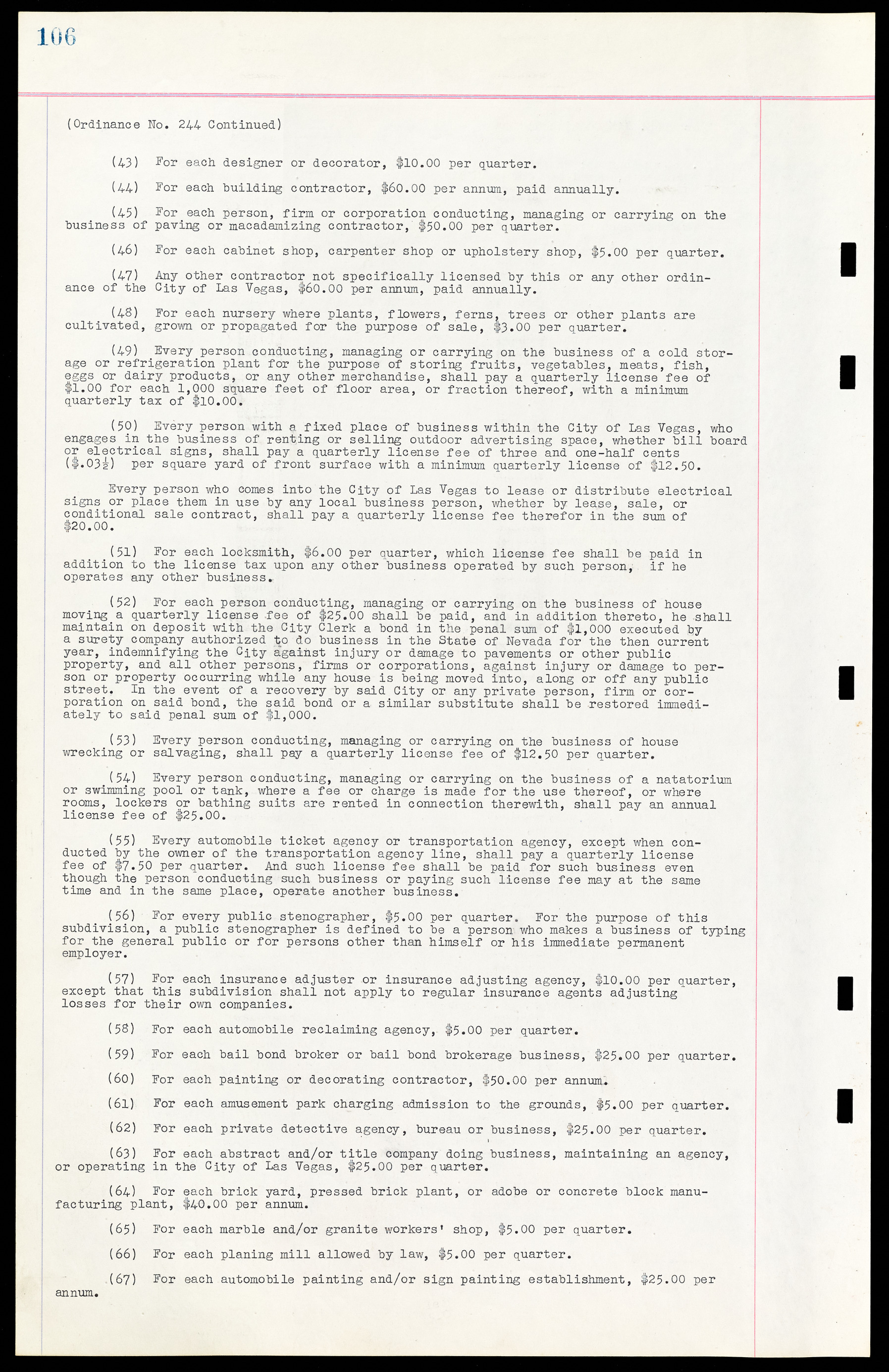 Las Vegas City Ordinances, March 31, 1933 to October 25, 1950, lvc000014-126