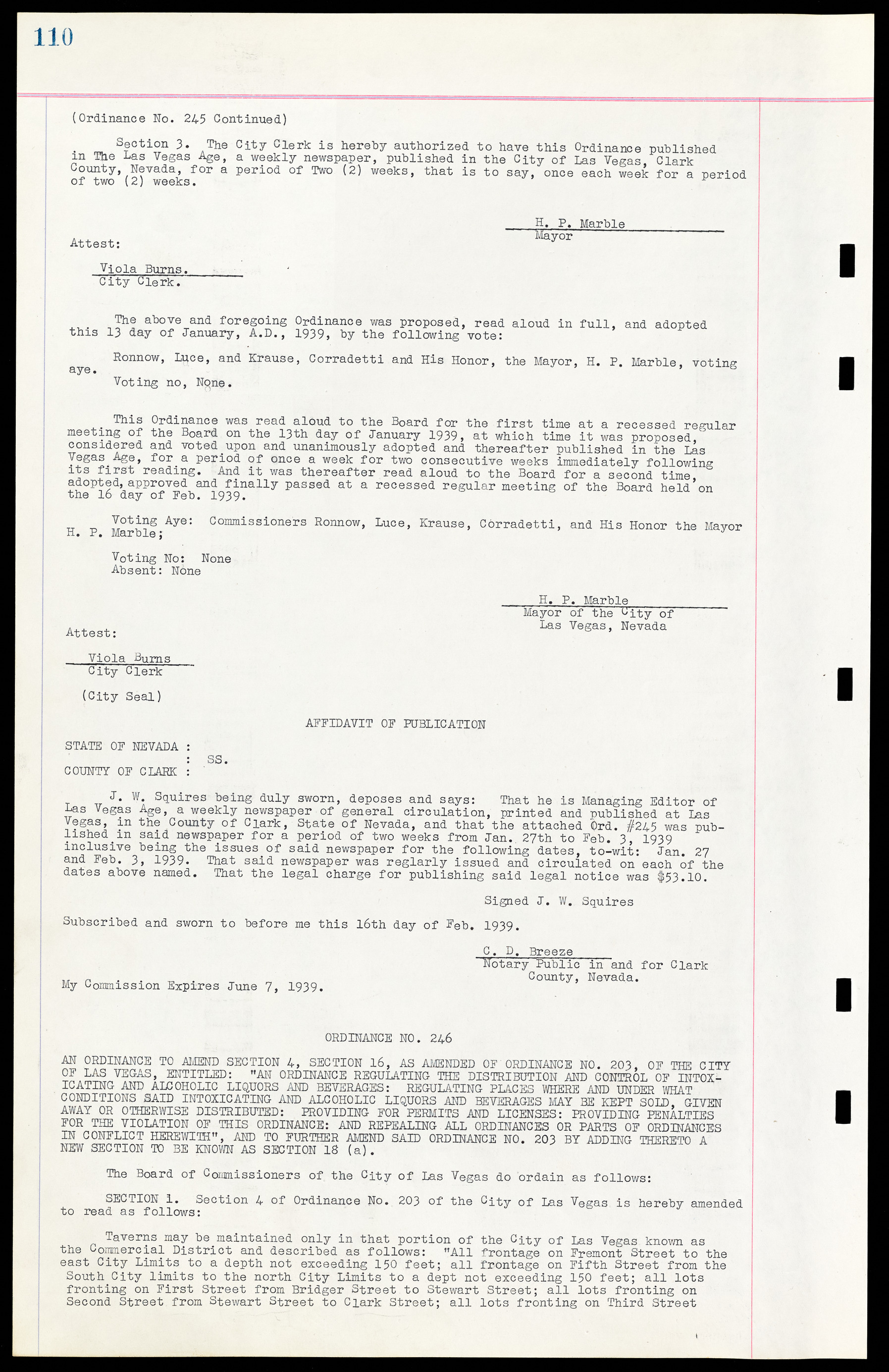 Las Vegas City Ordinances, March 31, 1933 to October 25, 1950, lvc000014-130