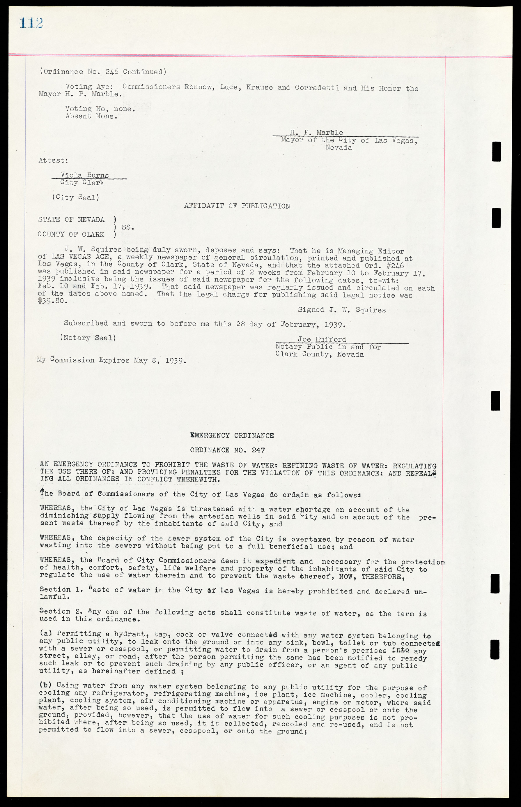 Las Vegas City Ordinances, March 31, 1933 to October 25, 1950, lvc000014-132
