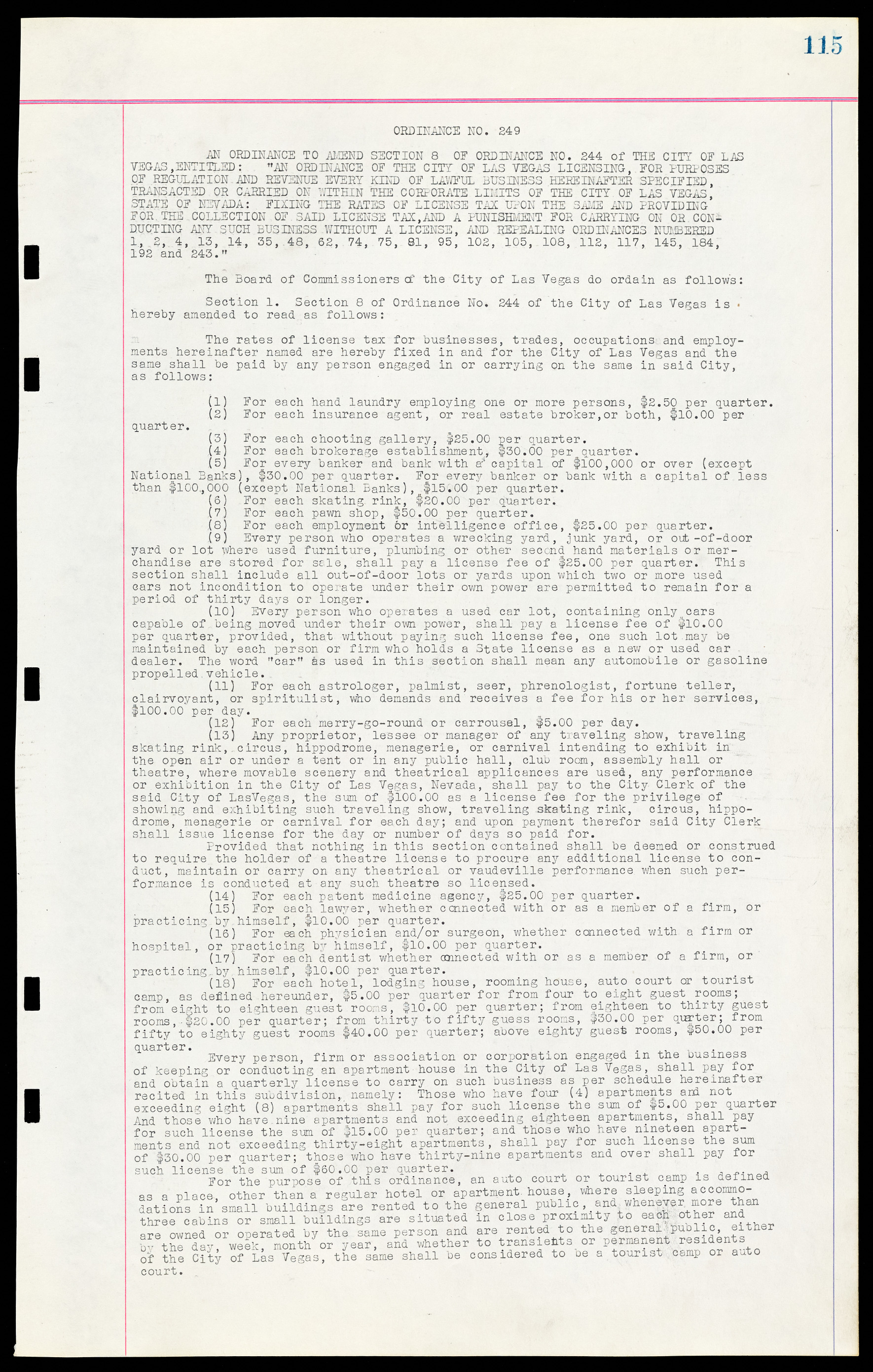Las Vegas City Ordinances, March 31, 1933 to October 25, 1950, lvc000014-135