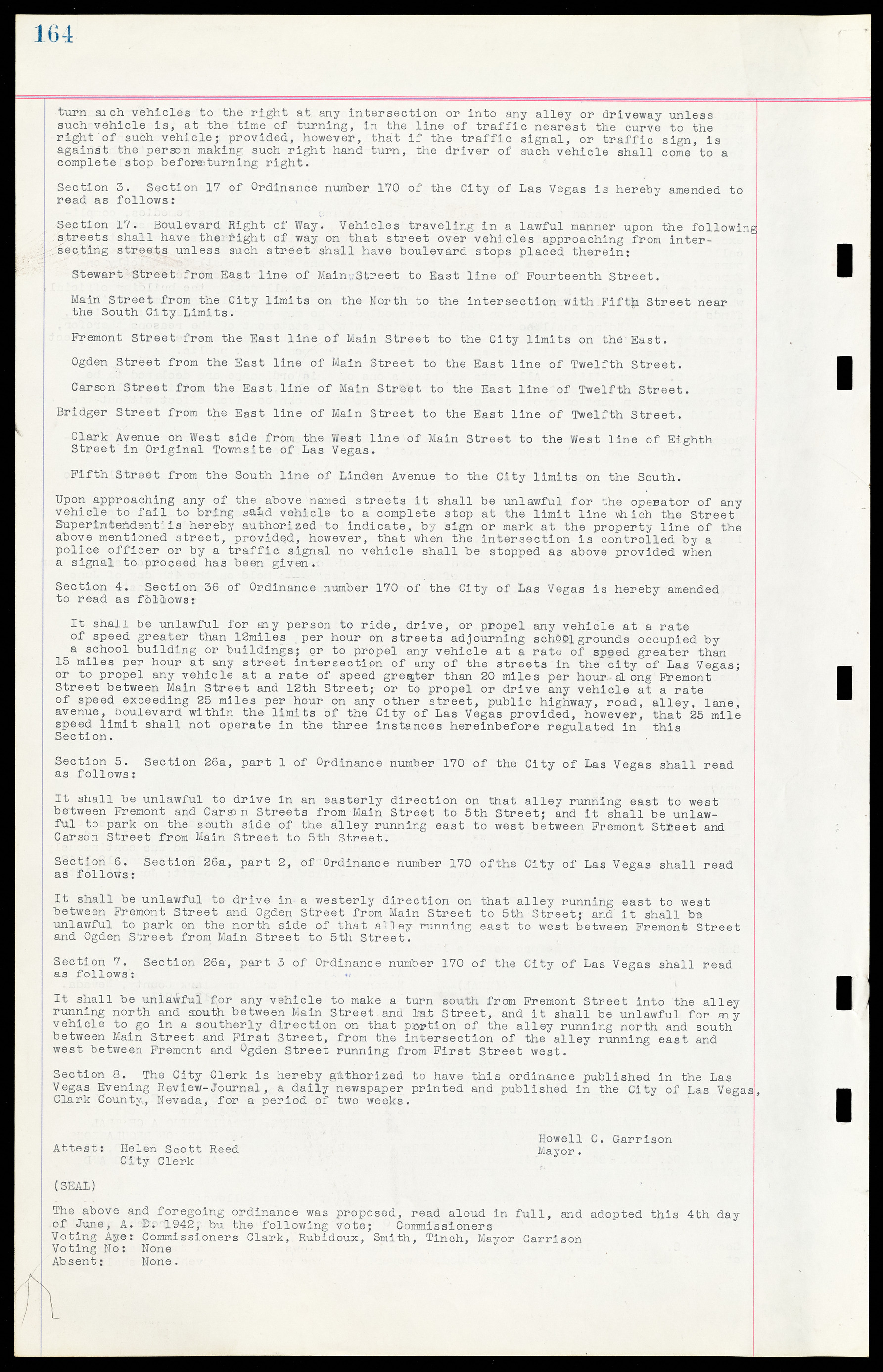 Las Vegas City Ordinances, March 31, 1933 to October 25, 1950, lvc000014-184