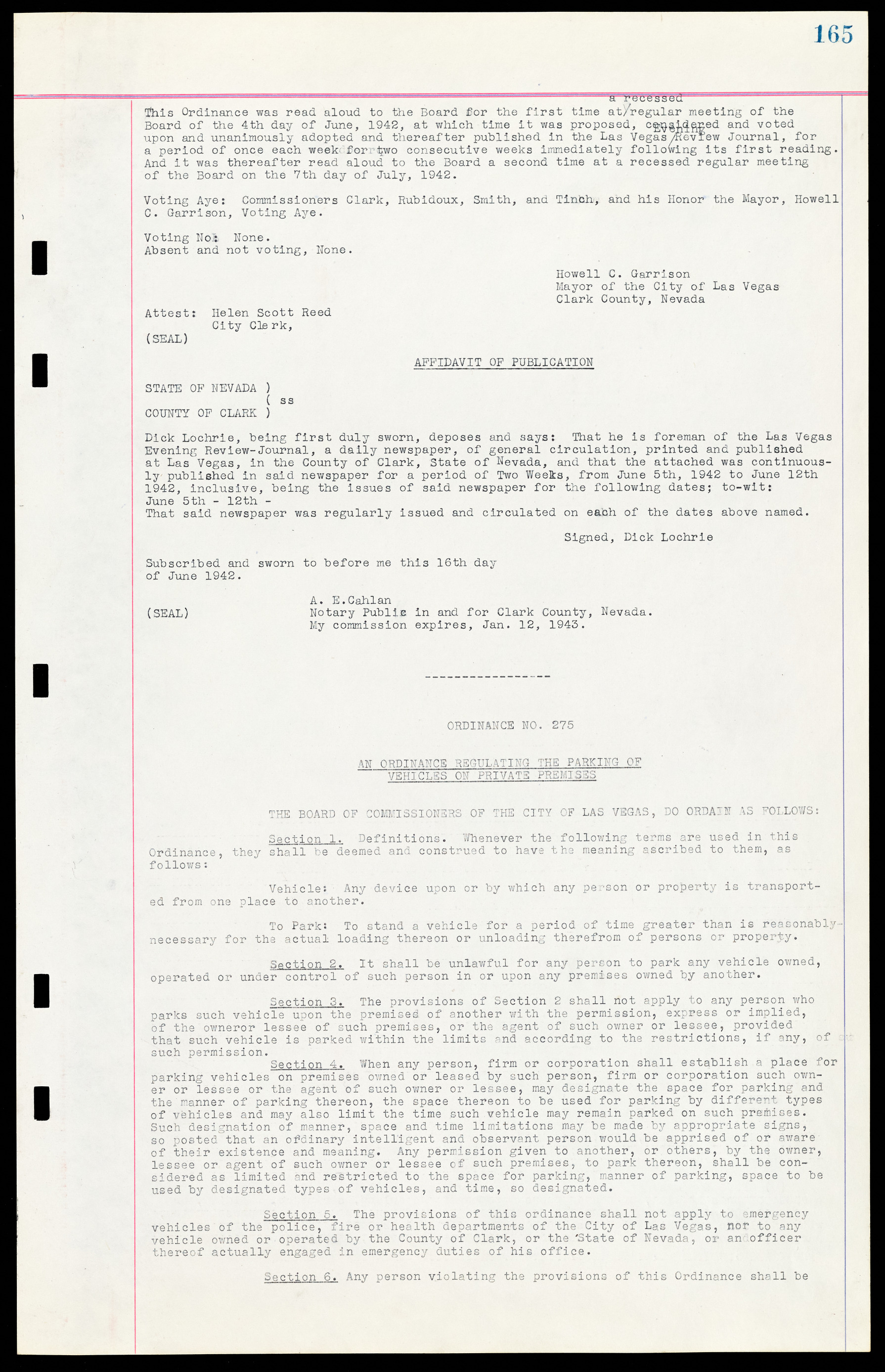 Las Vegas City Ordinances, March 31, 1933 to October 25, 1950, lvc000014-185